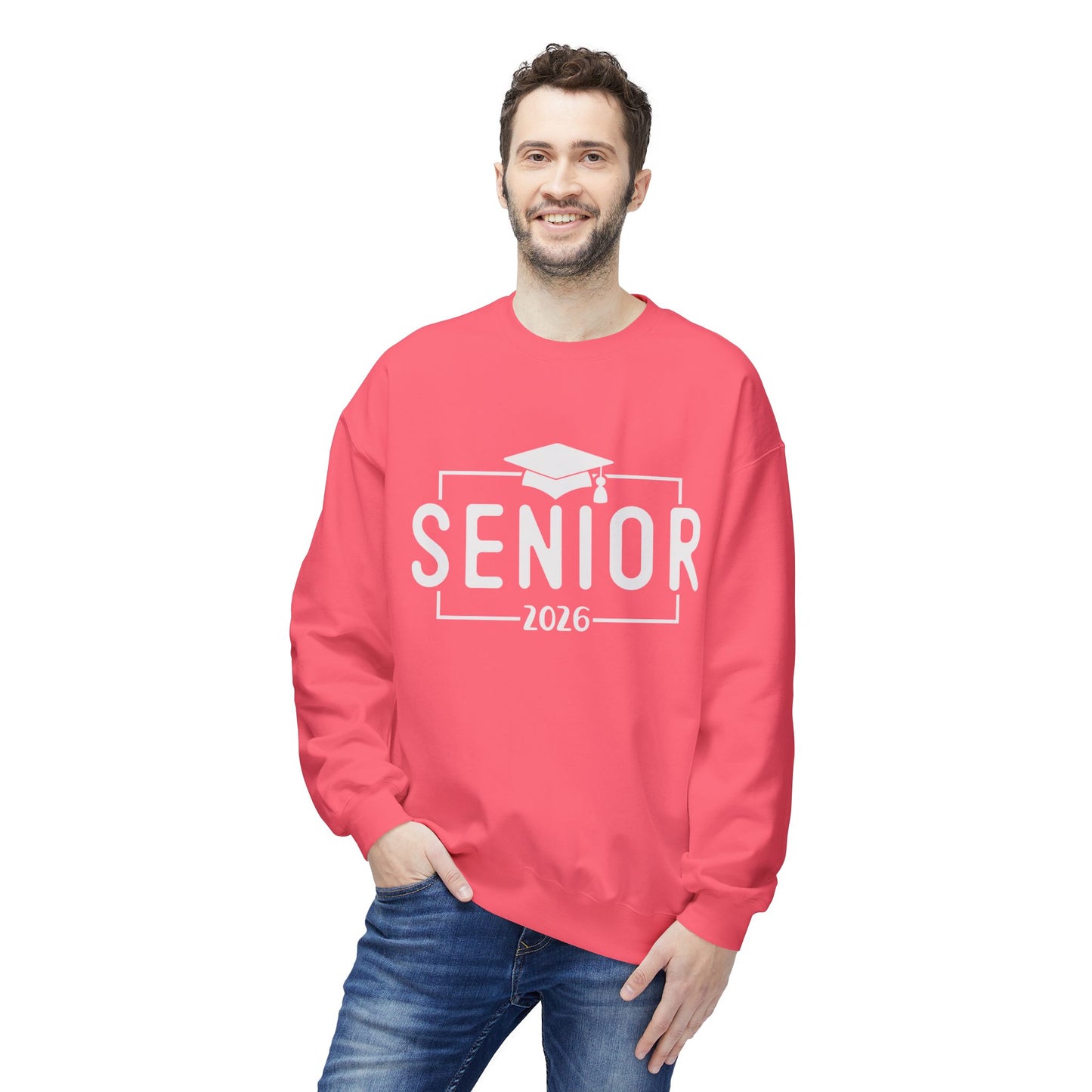 Senior 2026 Fleece Crewneck Sweatshirt - Perfect for Graduation, Class of 2026, Cozy Gift for Graduates, Unisex Crew Sweatshirt, Casual Wear