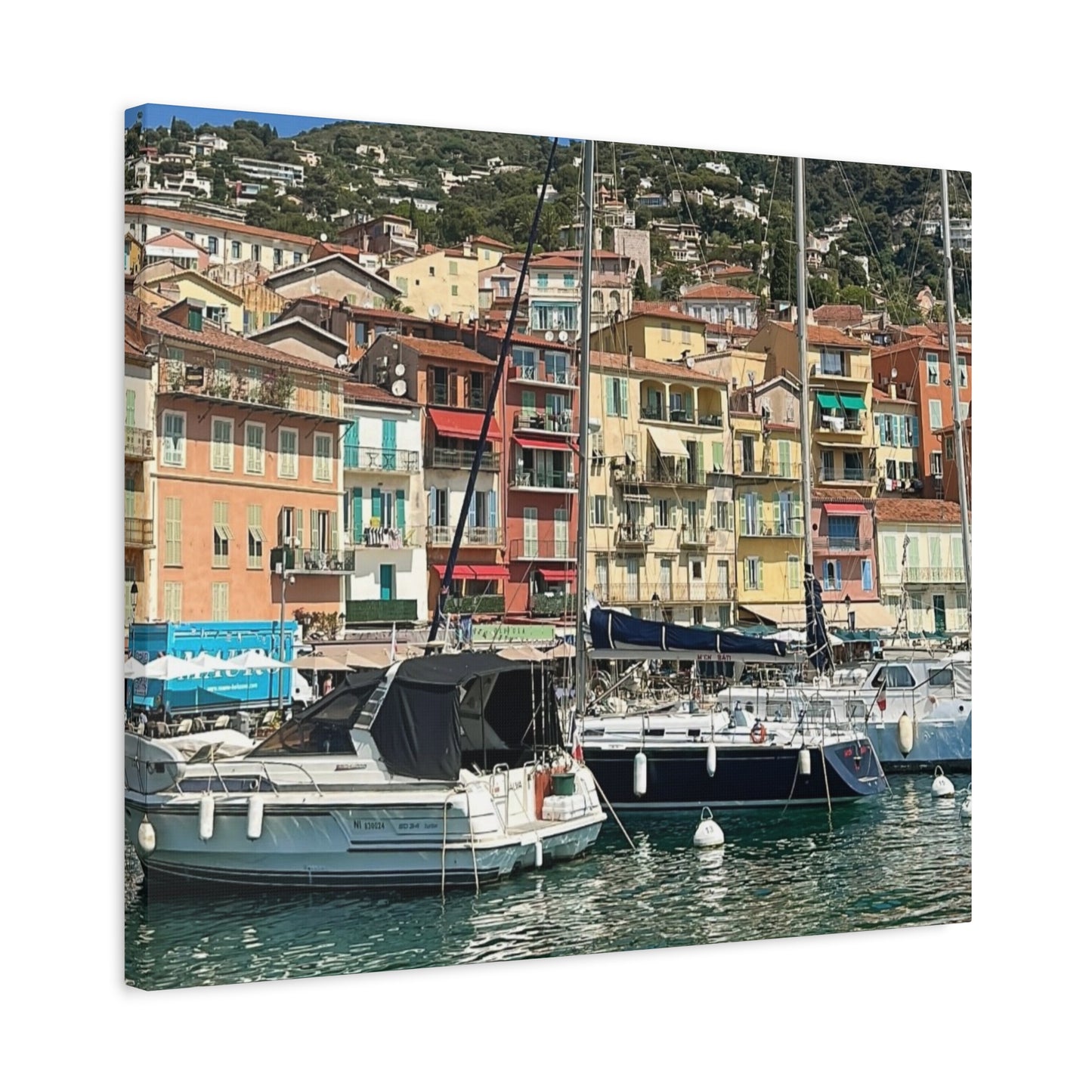 Italy Nautical Canvas Wall Art, Coastal Home Decor, Marina Print, Beach Decor, Nautical Gift, Coastal Living Decoration