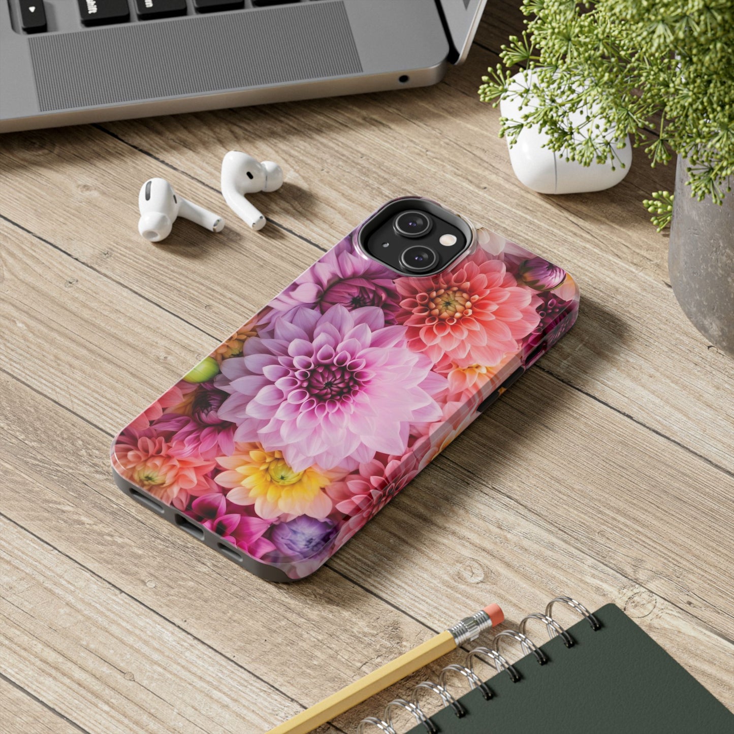 Floral Tough Phone Cases, Durable Phone Cover, Flower Print Case, Gift for Her, Spring Accessories, Custom Phone Case
