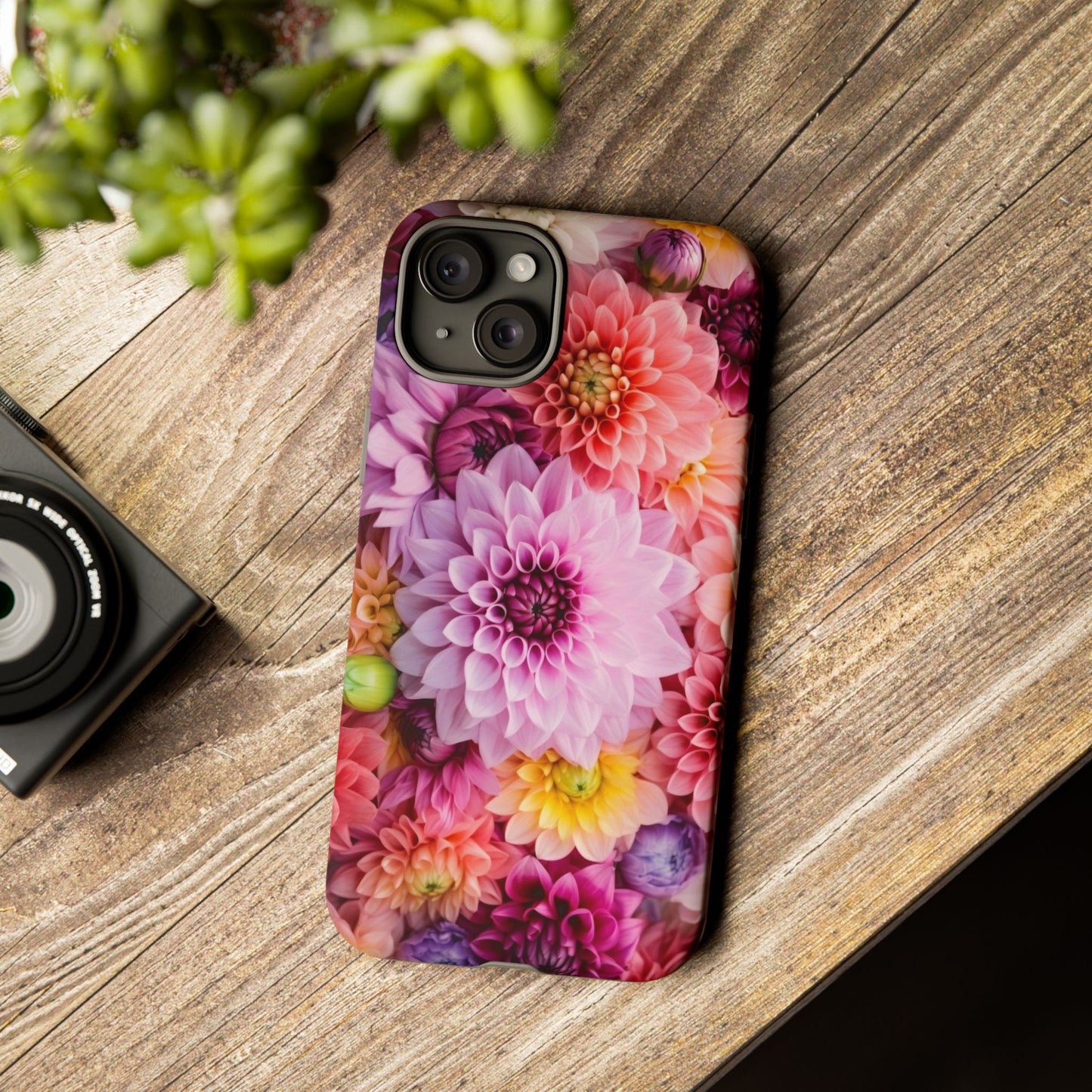 Floral iPhone Case, Tough Floral Phone Cover, Flower Pattern Case, Spring Design, Gift for Her, Durable Phone Accessory