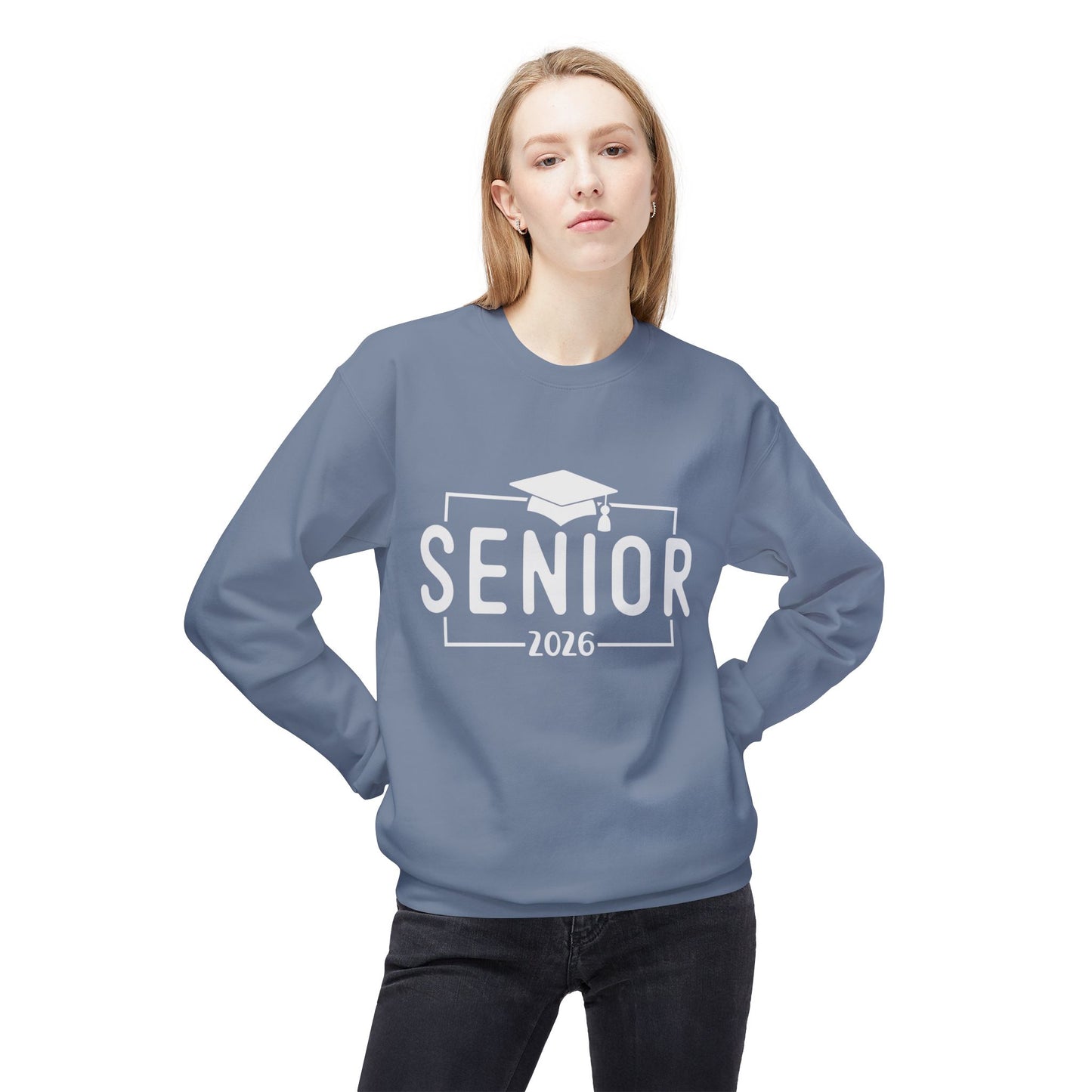 Senior 2026 Fleece Crewneck Sweatshirt - Perfect for Graduation, Class of 2026, Cozy Gift for Graduates, Unisex Crew Sweatshirt, Casual Wear