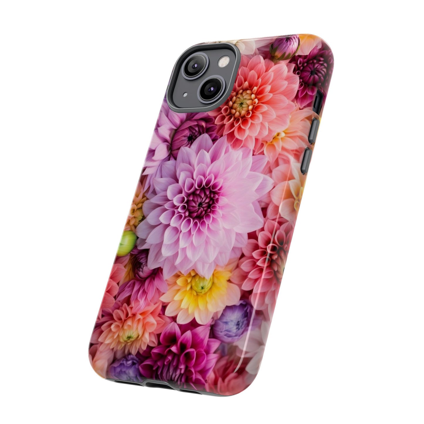 Floral iPhone Case, Tough Floral Phone Cover, Flower Pattern Case, Spring Design, Gift for Her, Durable Phone Accessory