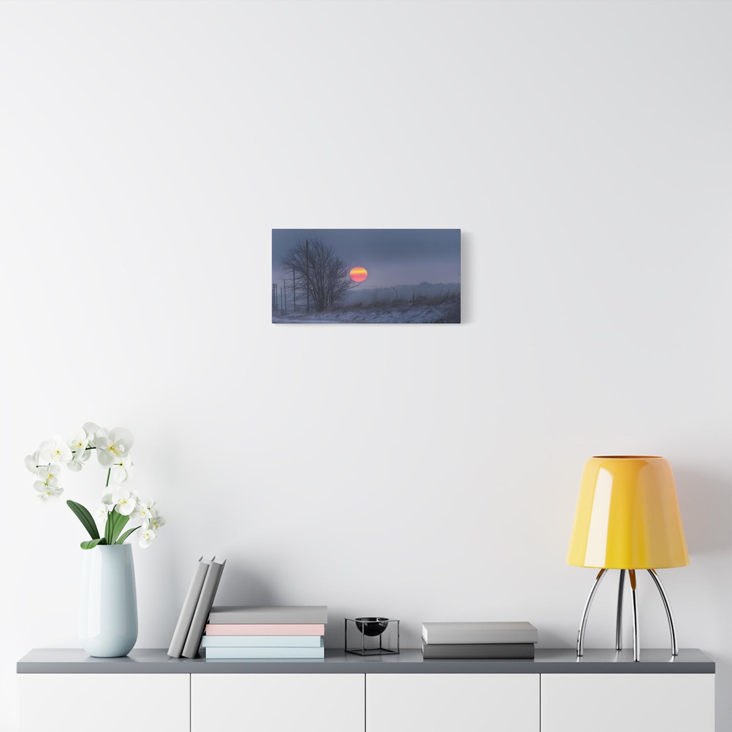 Serene Sunset Canvas Print, Home Decor Art, Relaxing Wall Art, Nature Decor, Scenic Landscape, Perfect Gift for Nature Lovers