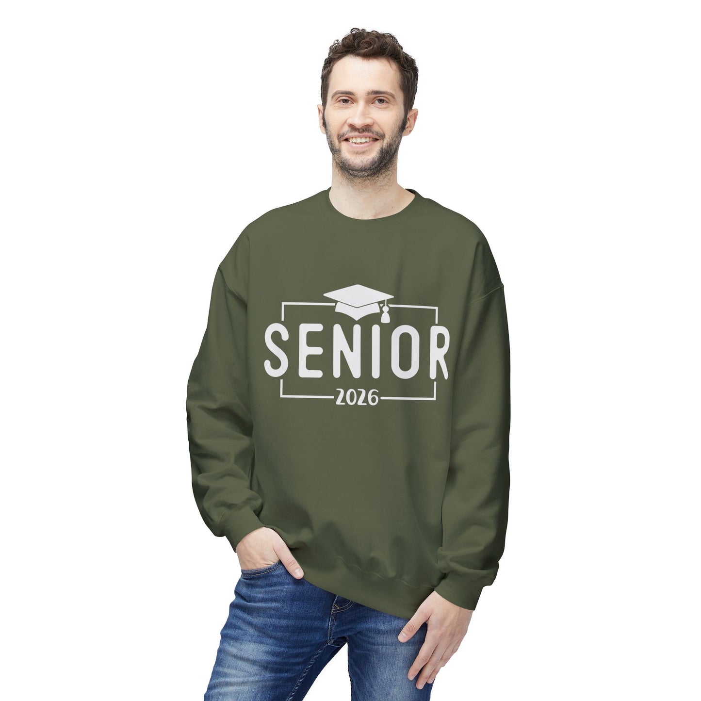 Senior 2026 Fleece Crewneck Sweatshirt - Perfect for Graduation, Class of 2026, Cozy Gift for Graduates, Unisex Crew Sweatshirt, Casual Wear