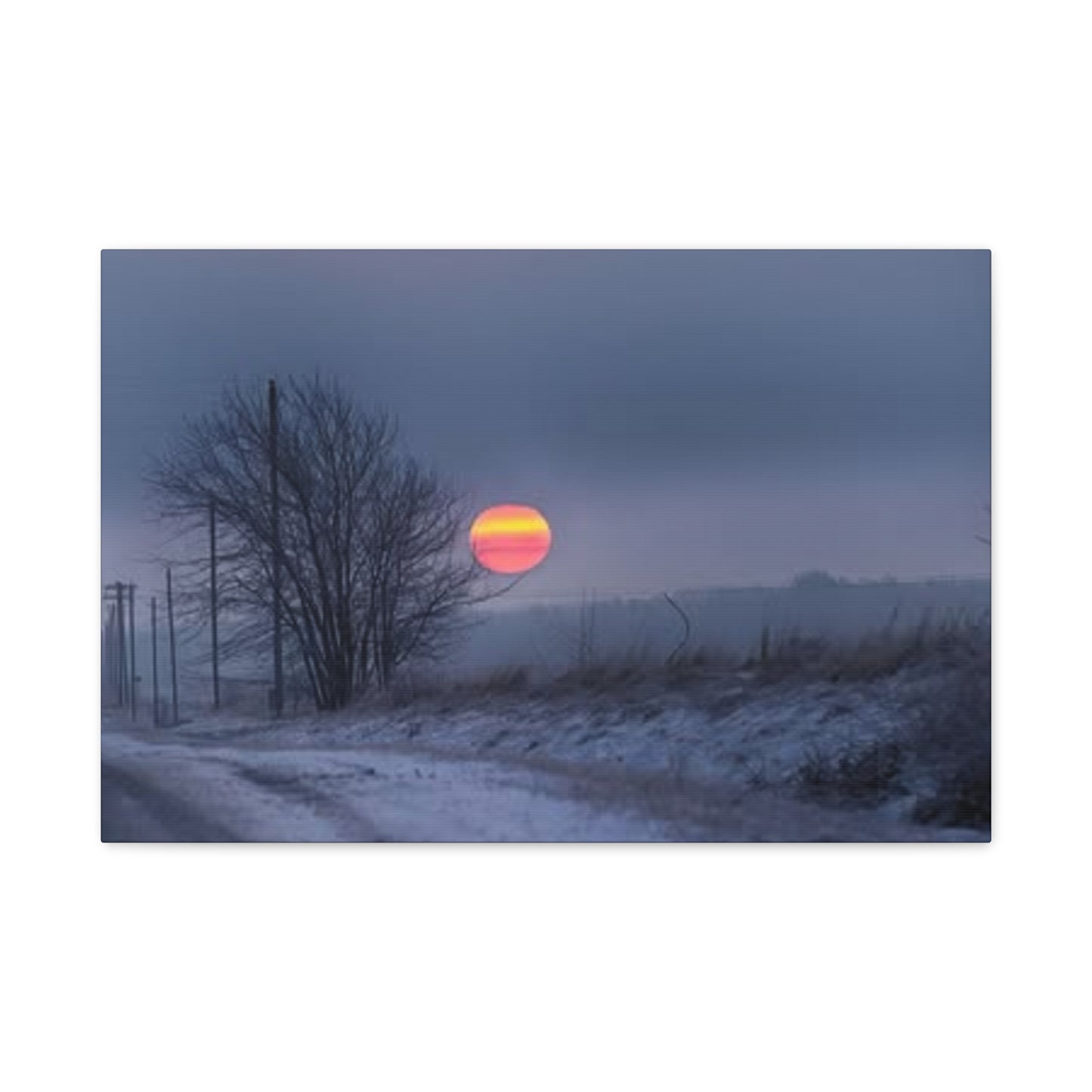 Serene Sunset Canvas Print, Home Decor Art, Relaxing Wall Art, Nature Decor, Scenic Landscape, Perfect Gift for Nature Lovers