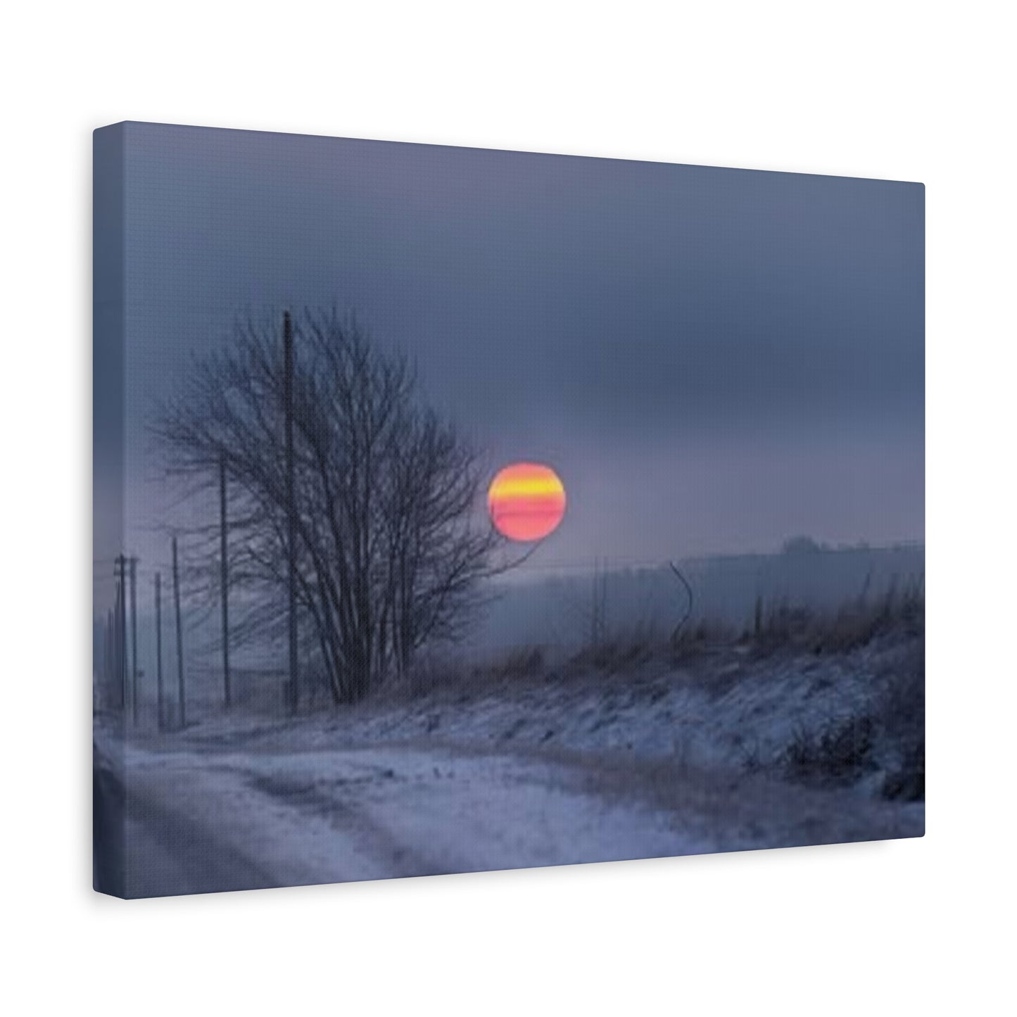 Serene Sunset Canvas Print, Home Decor Art, Relaxing Wall Art, Nature Decor, Scenic Landscape, Perfect Gift for Nature Lovers