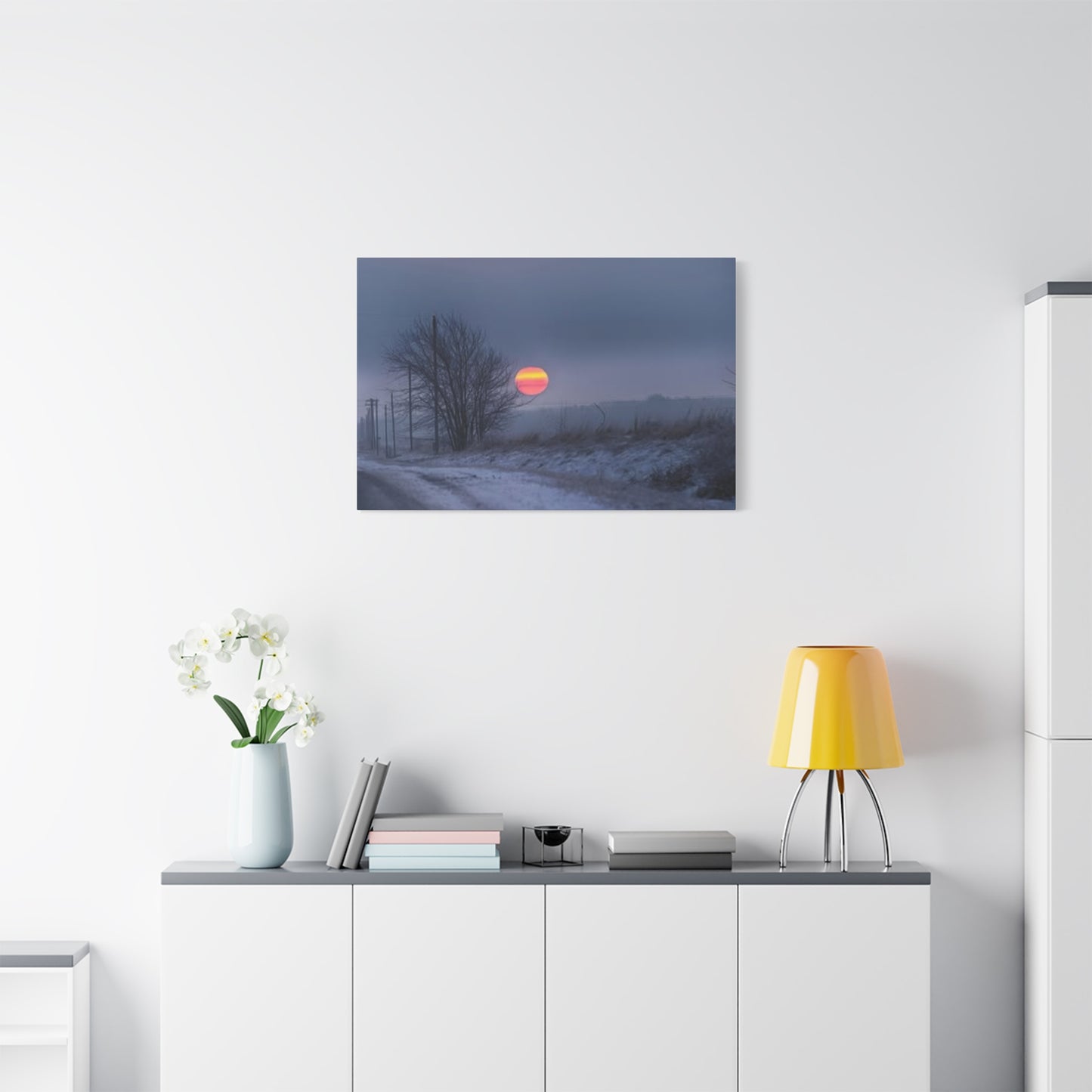 Serene Sunset Canvas Print, Home Decor Art, Relaxing Wall Art, Nature Decor, Scenic Landscape, Perfect Gift for Nature Lovers