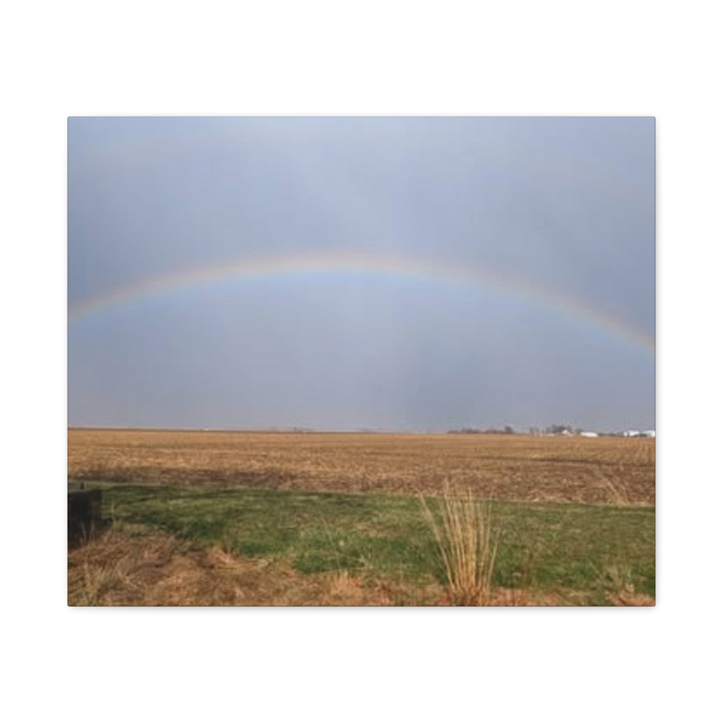 Rainbow Landscape Canvas Print, Inspirational Home Decor, Gift for Nature Lovers, Modern Wall Art, Farmhouse Style, Rainbow Art