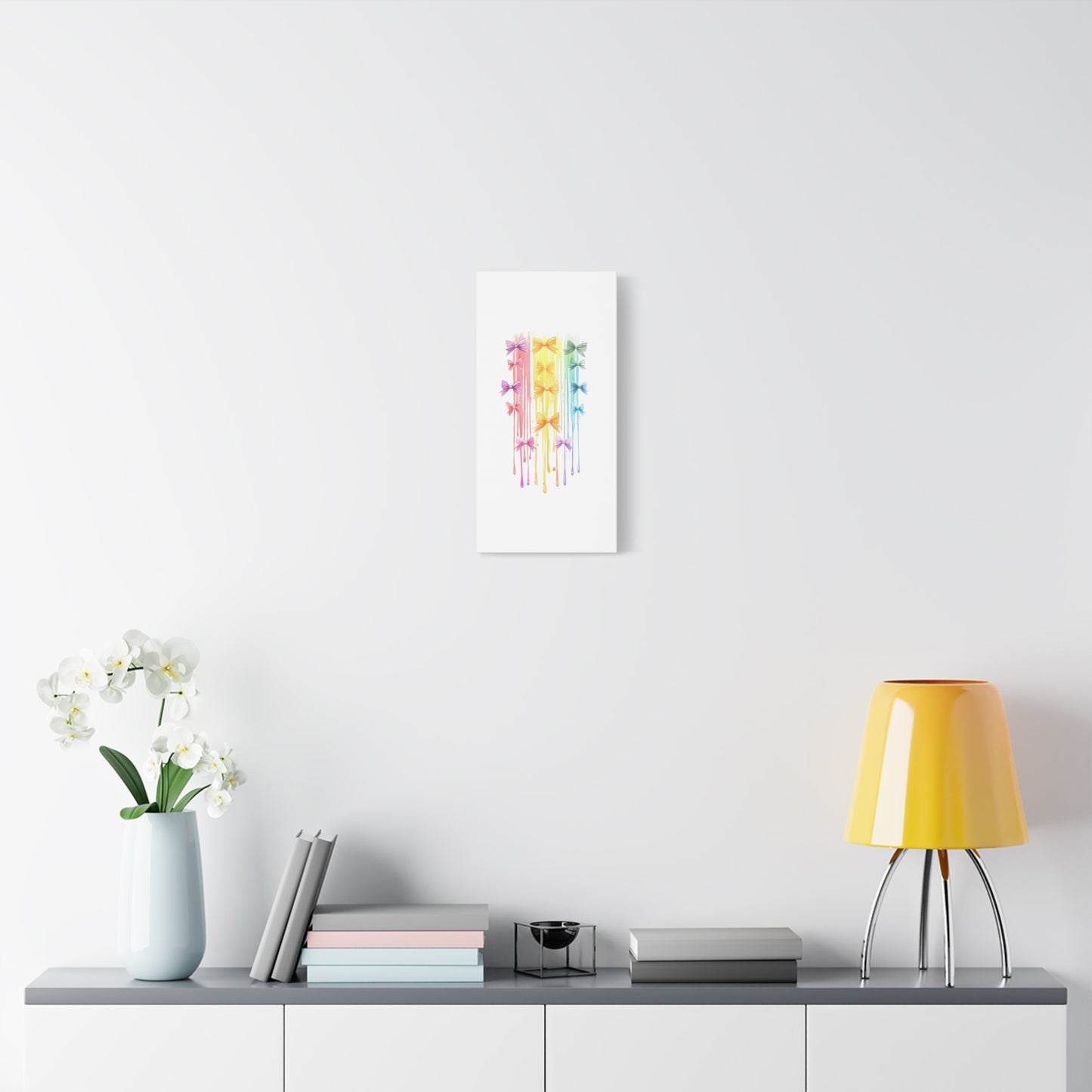Colorful Bow Decor Canvas Print Wall Art