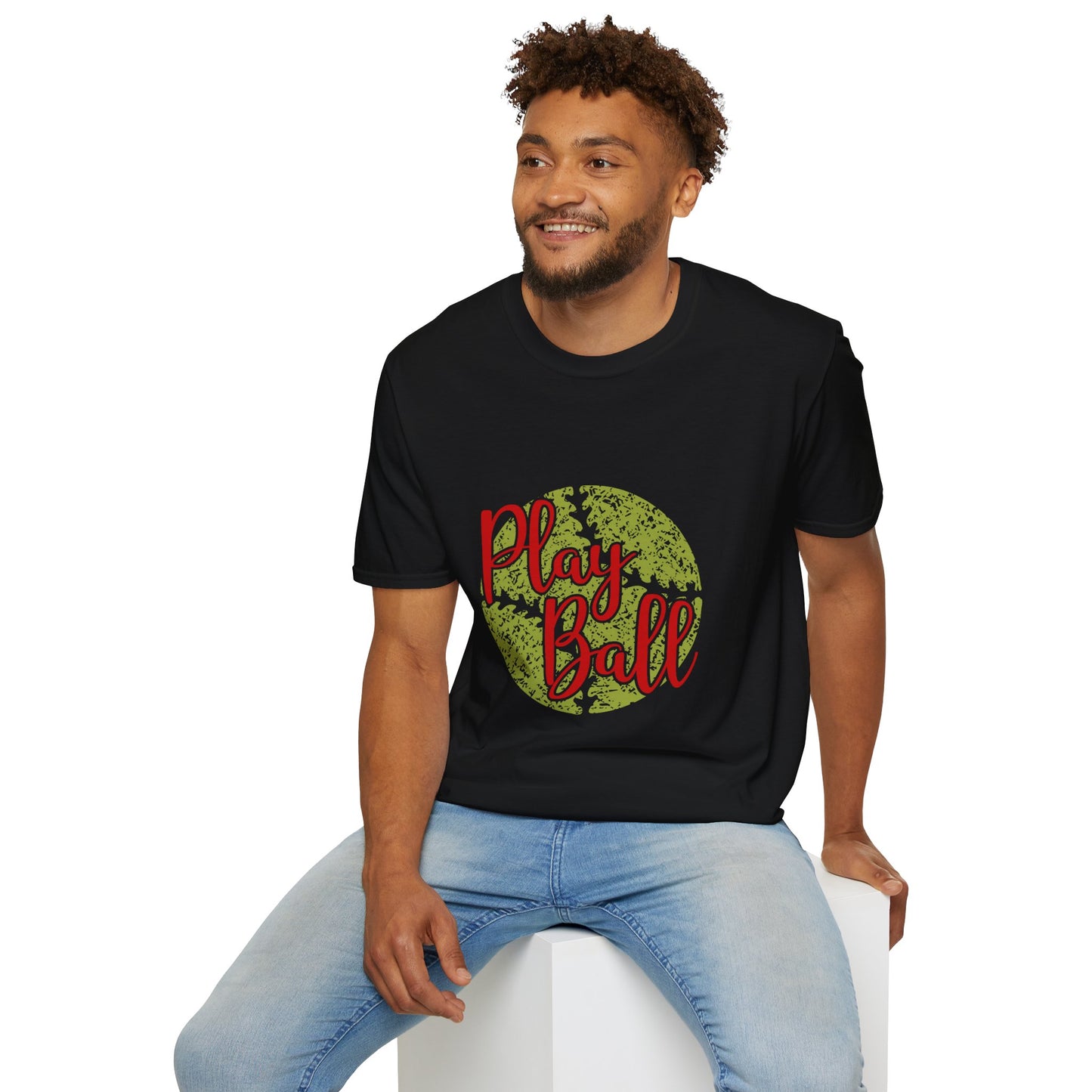 Play Ball Unisex Softstyle T-Shirt, Sporty Tee, Gift for Baseball Fans, Casual Wear, Team Spirit Apparel, Summer Outfit