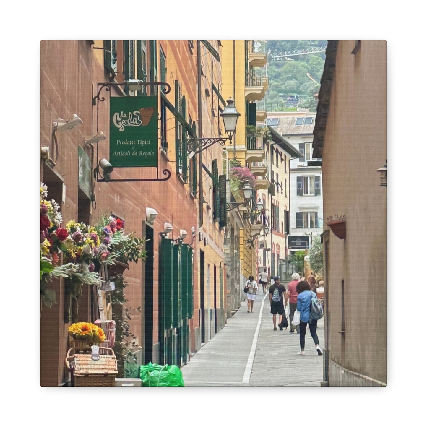 Charming Italy Street Scene Canvas Wall Art, Home Decor, Gift for Art Lovers, Cozy Living Room Decoration, Gallery Wall Accent
