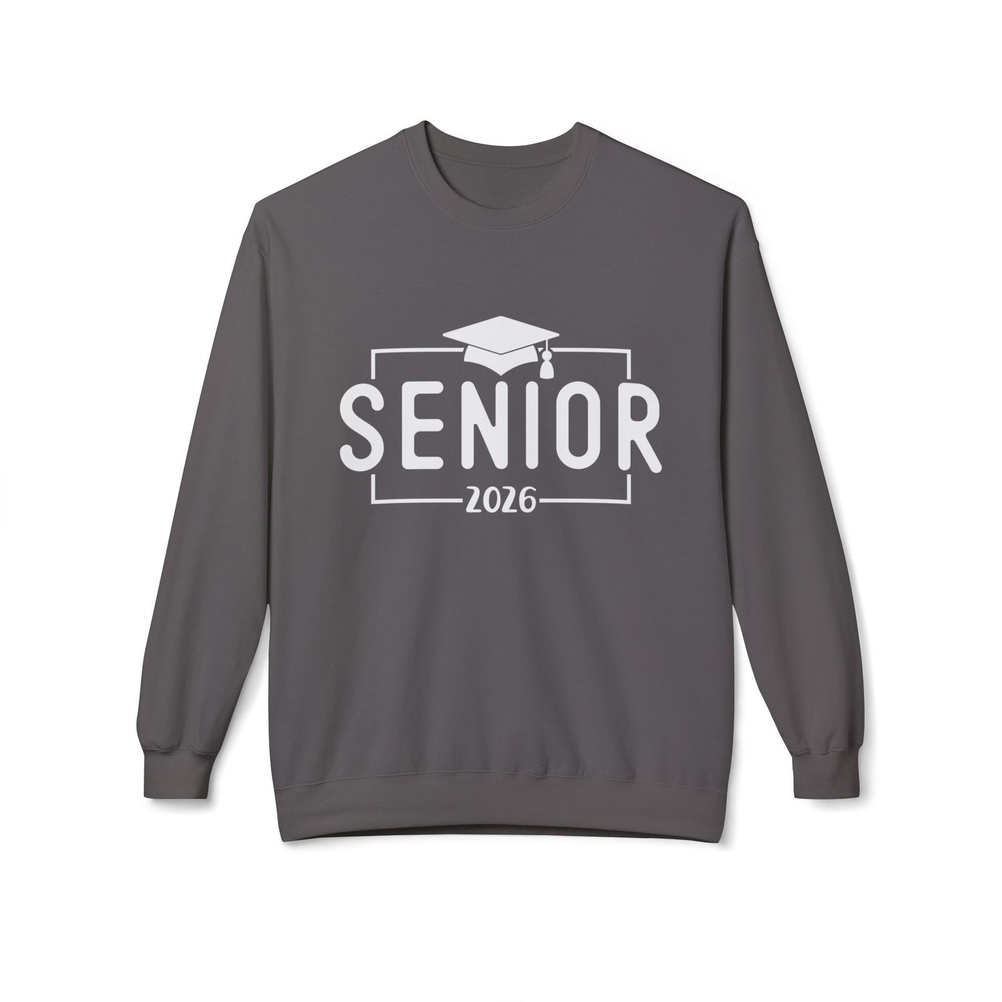 Senior 2026 Fleece Crewneck Sweatshirt - Perfect for Graduation, Class of 2026, Cozy Gift for Graduates, Unisex Crew Sweatshirt, Casual Wear