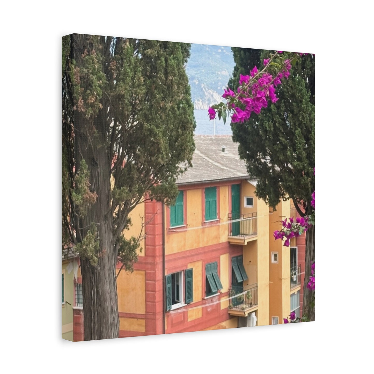 Italian Home and Country SideMatte Canvas Wall Art, Floral Home Decor, Artistic Stretched Canvas, Botanical Print, Modern Wall Decor