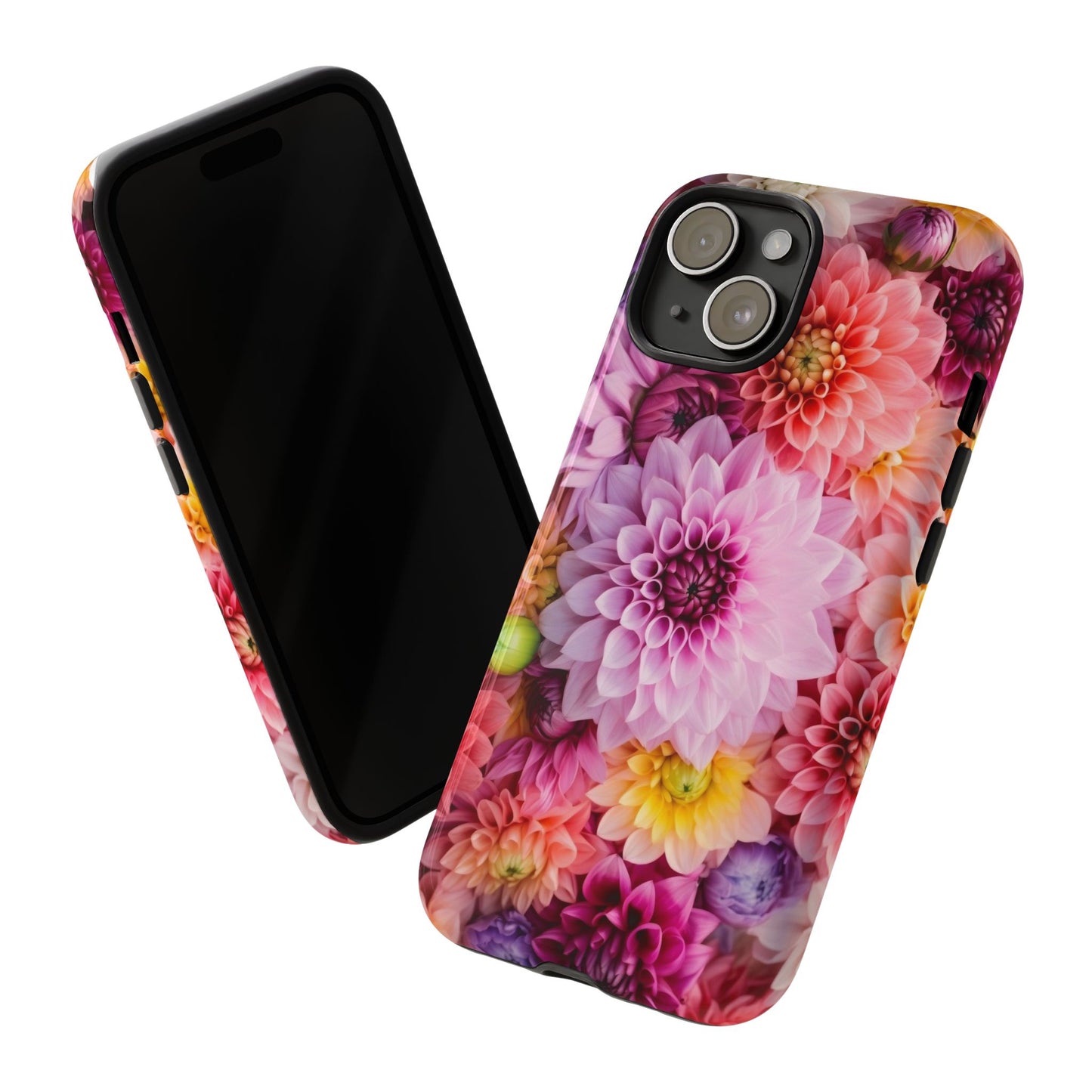 Floral iPhone Case, Tough Floral Phone Cover, Flower Pattern Case, Spring Design, Gift for Her, Durable Phone Accessory
