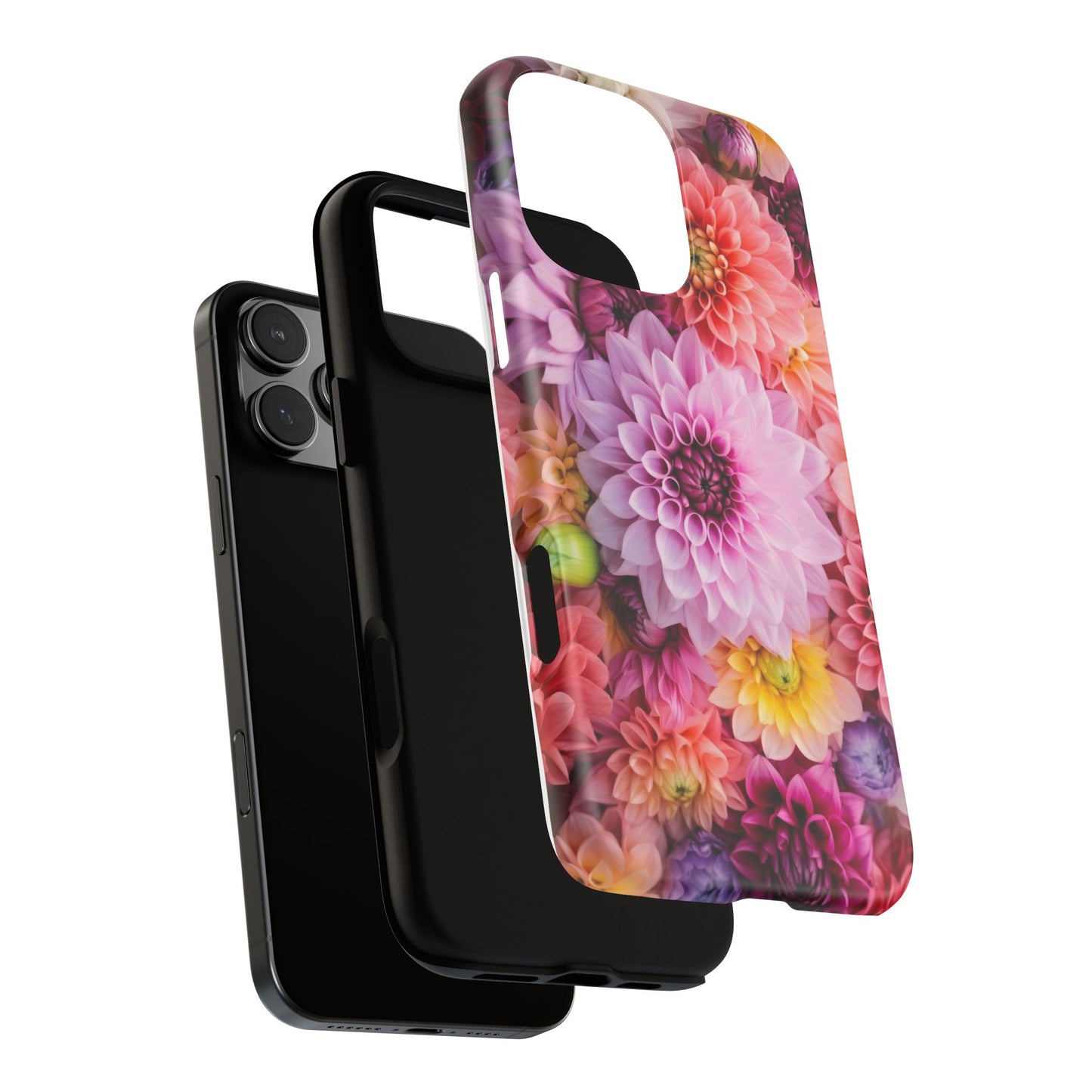 Floral iPhone Case, Tough Floral Phone Cover, Flower Pattern Case, Spring Design, Gift for Her, Durable Phone Accessory