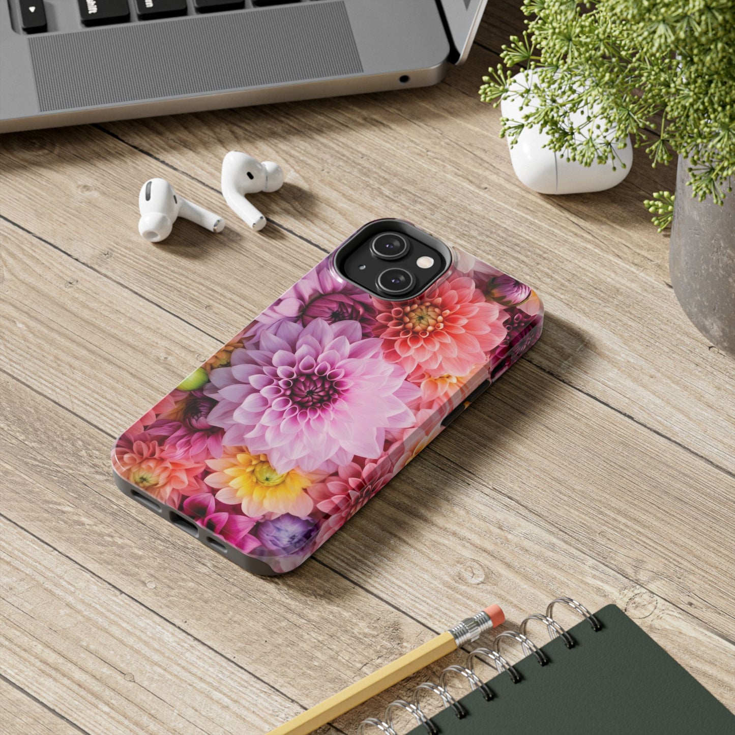 Floral Tough Phone Cases, Durable Phone Cover, Flower Print Case, Gift for Her, Spring Accessories, Custom Phone Case