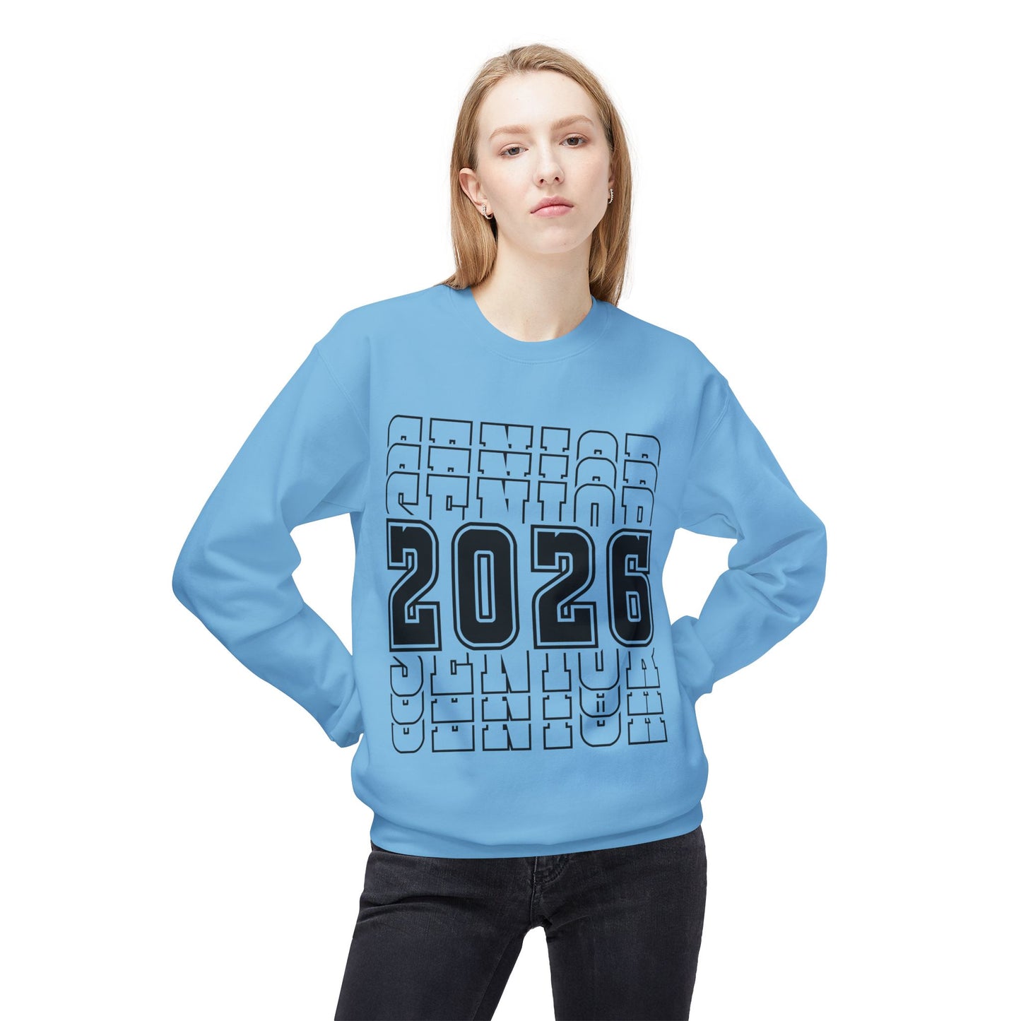 Stylish Senior Sweatshirt for Class of 2026, Unisex Crewneck, Graduation Gift, College Bound, Cozy Apparel, Trendy Layering Piece
