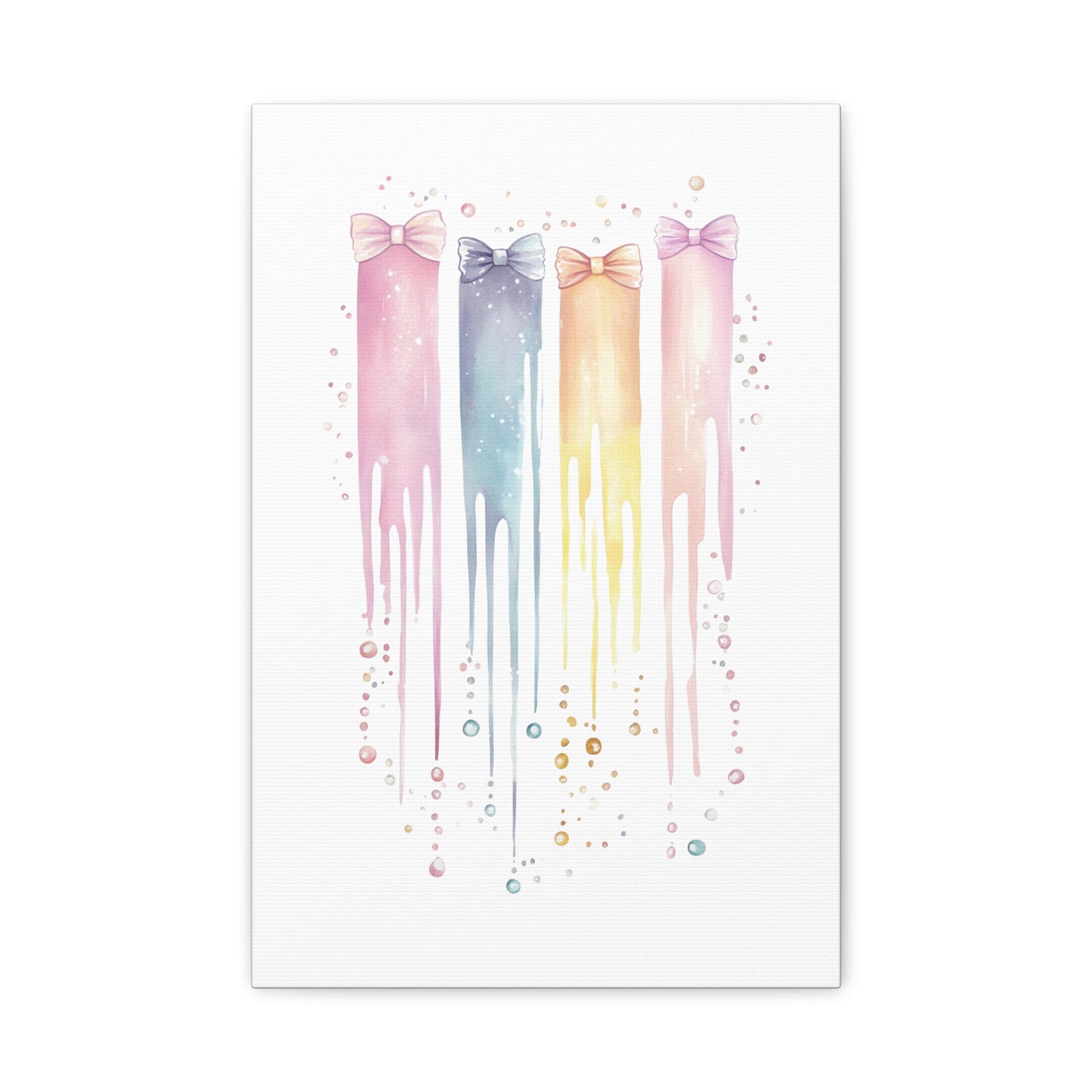 Pastel Drip Colorful Bow Decor