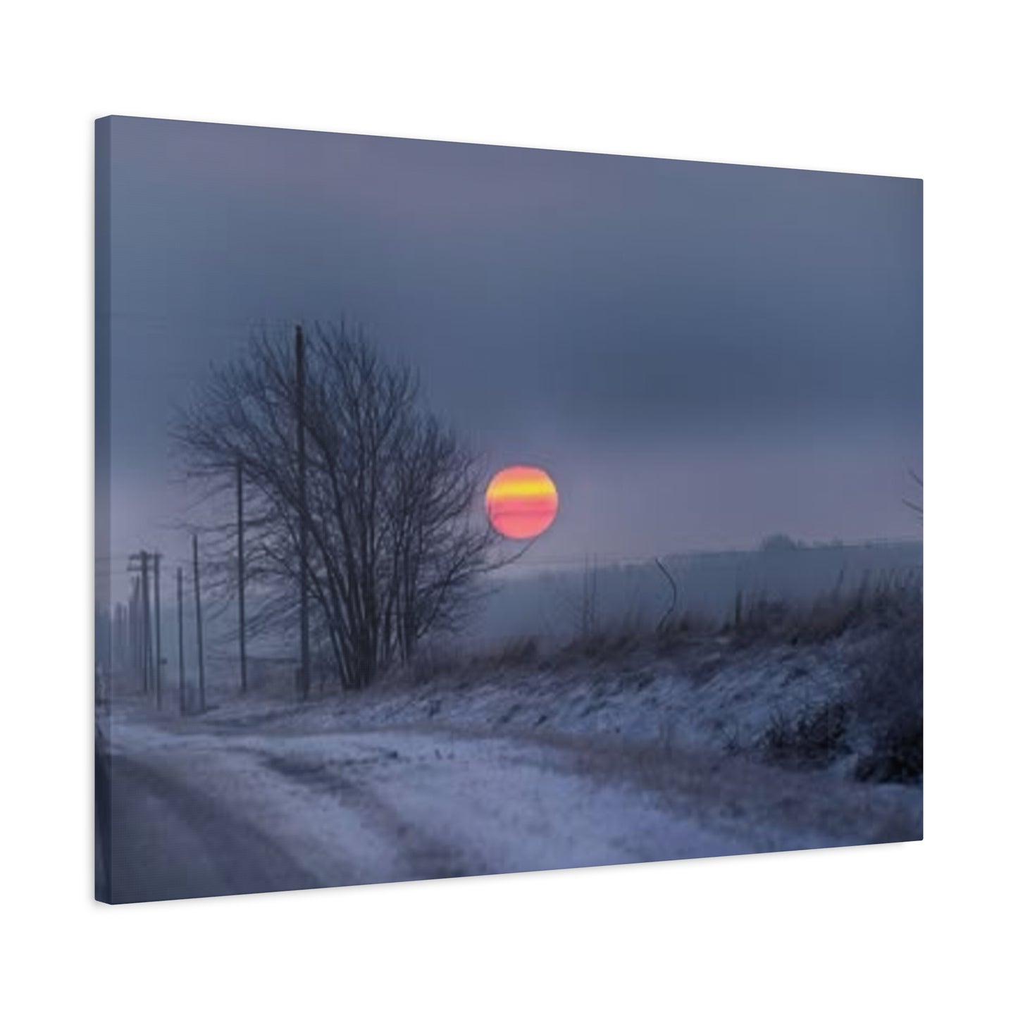 Serene Sunset Canvas Print, Home Decor Art, Relaxing Wall Art, Nature Decor, Scenic Landscape, Perfect Gift for Nature Lovers