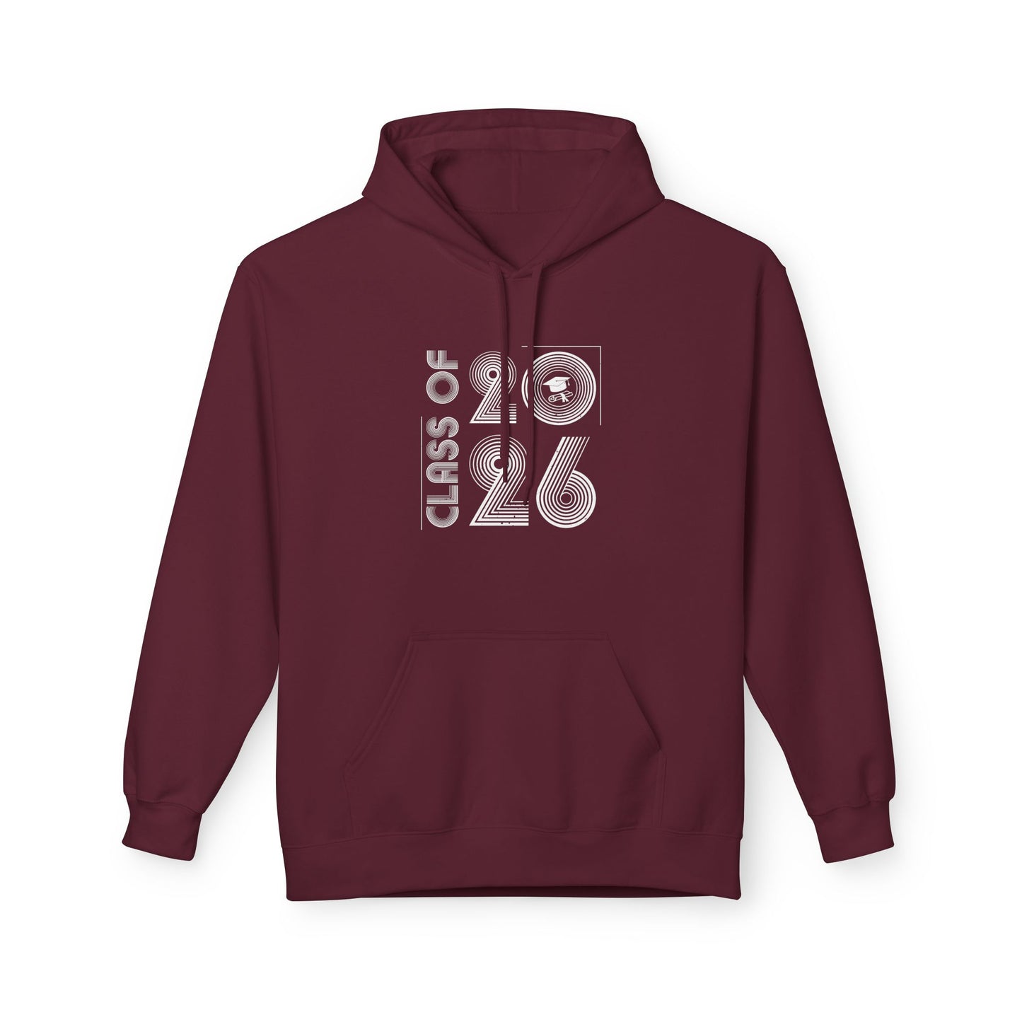 Class of 2026 Unisex Midweight Fleece Hoodie, Graduation Gift, Cozy Sweatshirt for Students, Trendy Class Hoodie, Casual Wear