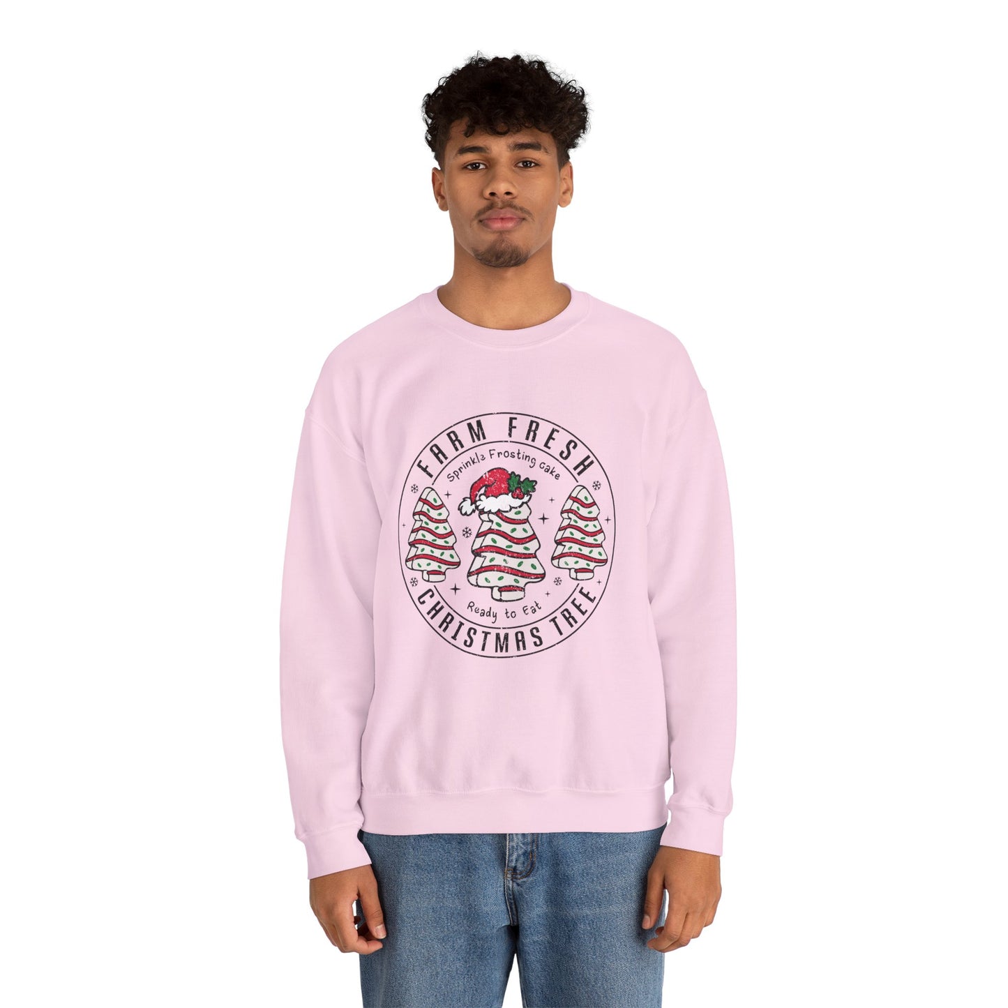 Farm Fresh Christmas Crewneck Sweatshirt, Cozy Holiday Apparel, Unisex Winter Gift, Cute Sweatshirt, Festive Clothing