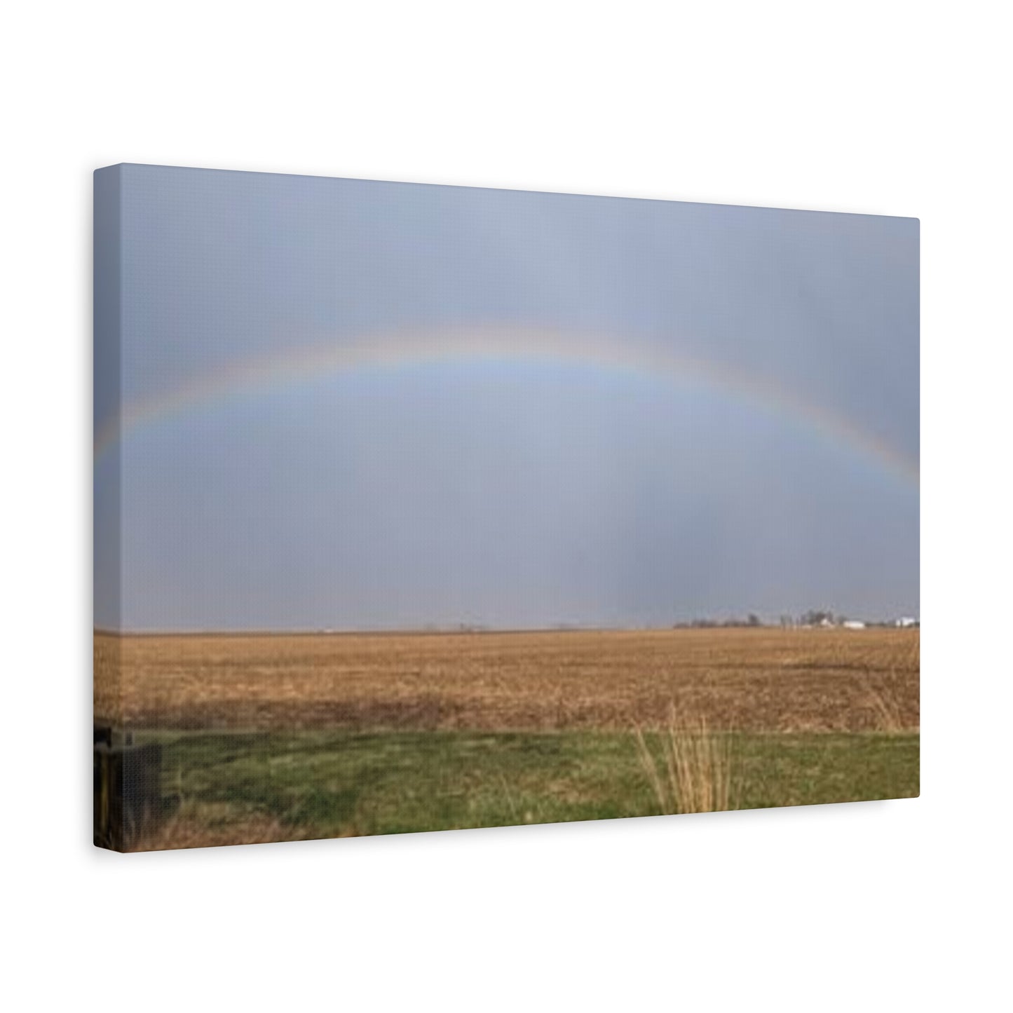 Rainbow Landscape Canvas Print, Inspirational Home Decor, Gift for Nature Lovers, Modern Wall Art, Farmhouse Style, Rainbow Art