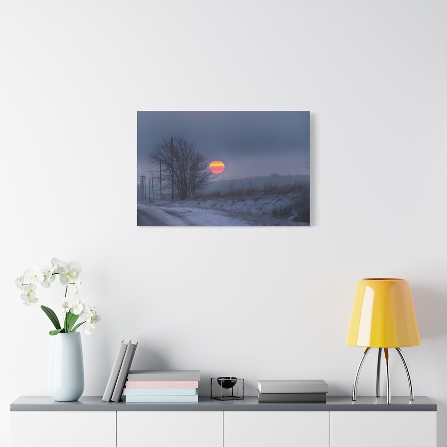 Serene Sunset Canvas Print, Home Decor Art, Relaxing Wall Art, Nature Decor, Scenic Landscape, Perfect Gift for Nature Lovers