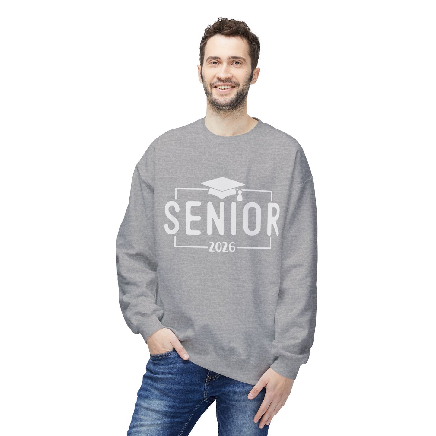 Senior 2026 Fleece Crewneck Sweatshirt - Perfect for Graduation, Class of 2026, Cozy Gift for Graduates, Unisex Crew Sweatshirt, Casual Wear