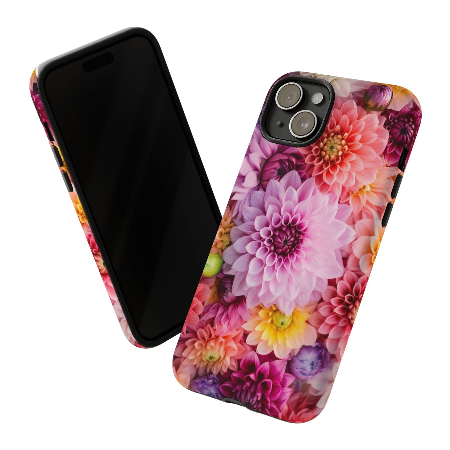 Floral iPhone Case, Tough Floral Phone Cover, Flower Pattern Case, Spring Design, Gift for Her, Durable Phone Accessory