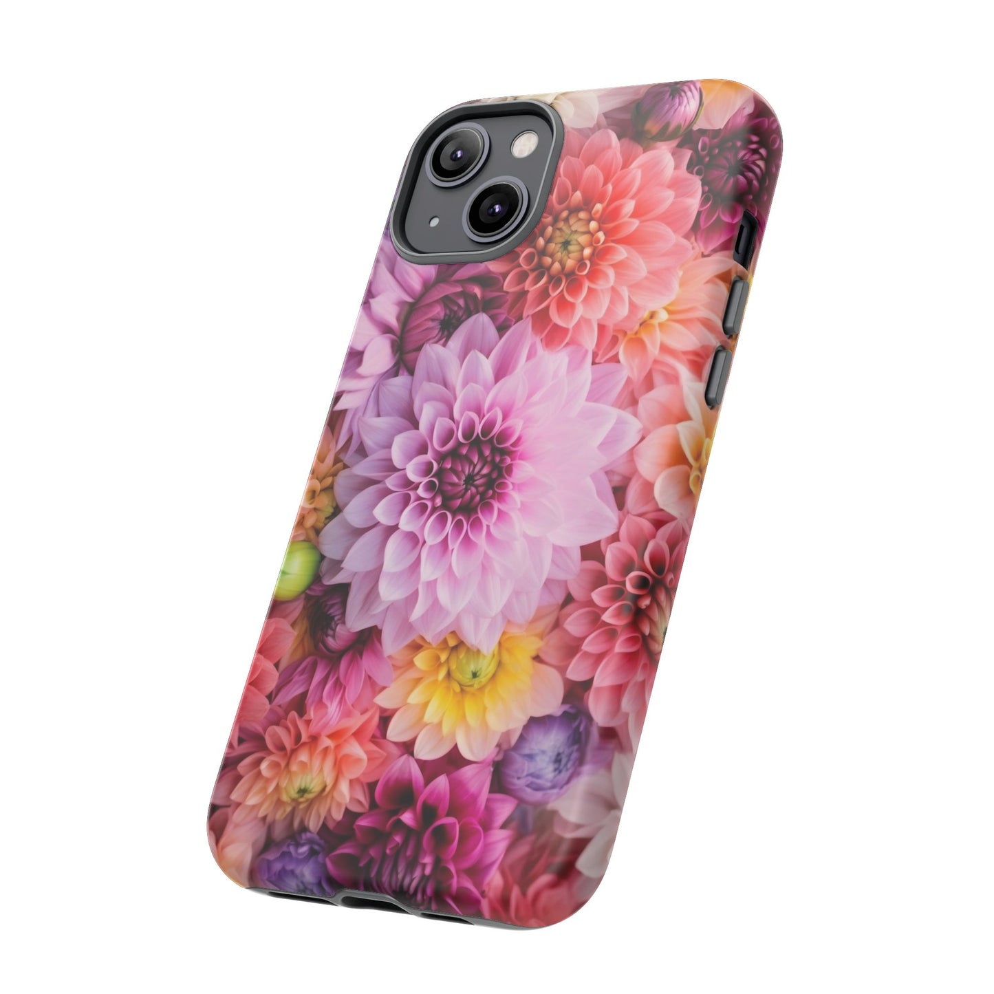 Floral iPhone Case, Tough Floral Phone Cover, Flower Pattern Case, Spring Design, Gift for Her, Durable Phone Accessory
