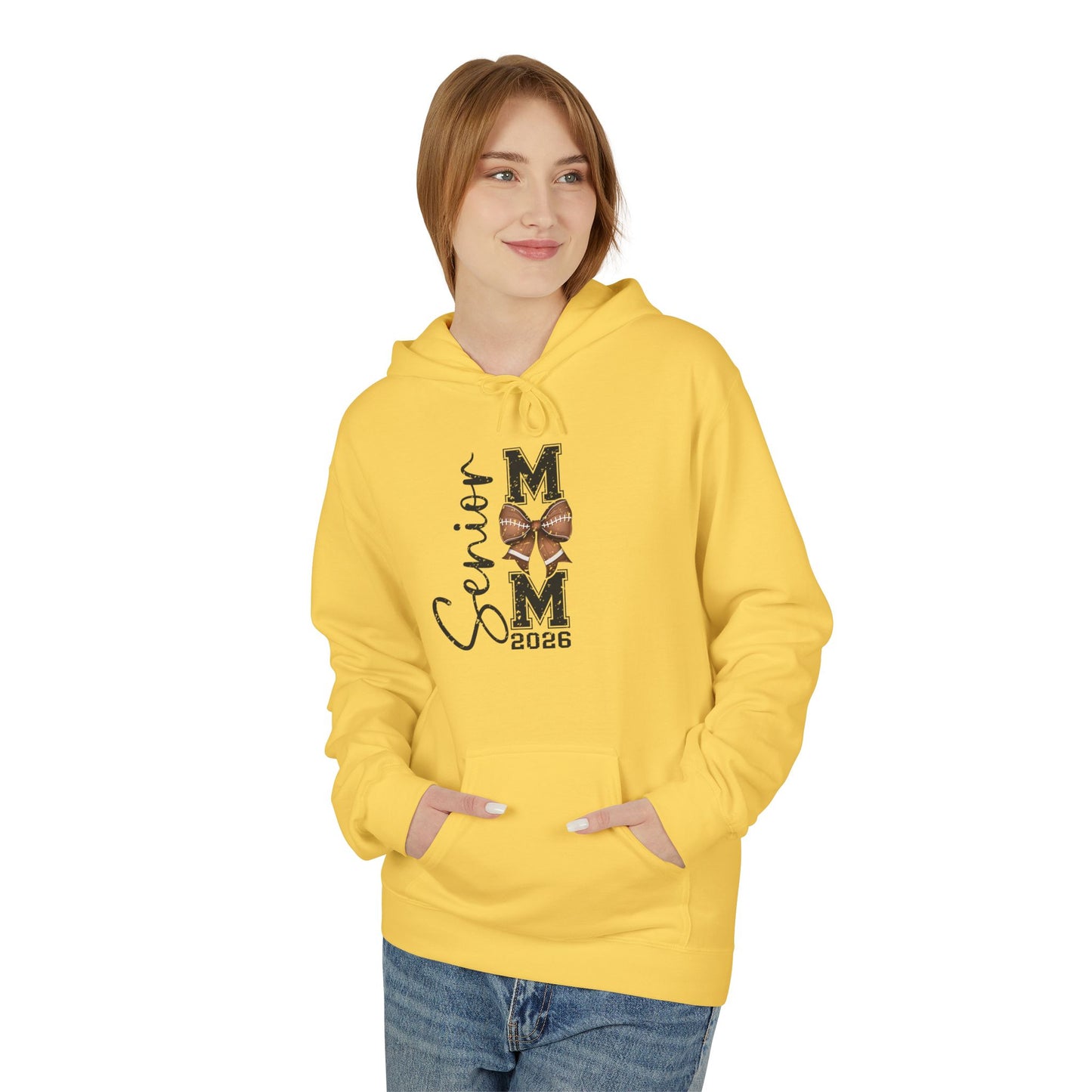 2026 Senior Football Mom, Fleece Hoodie,