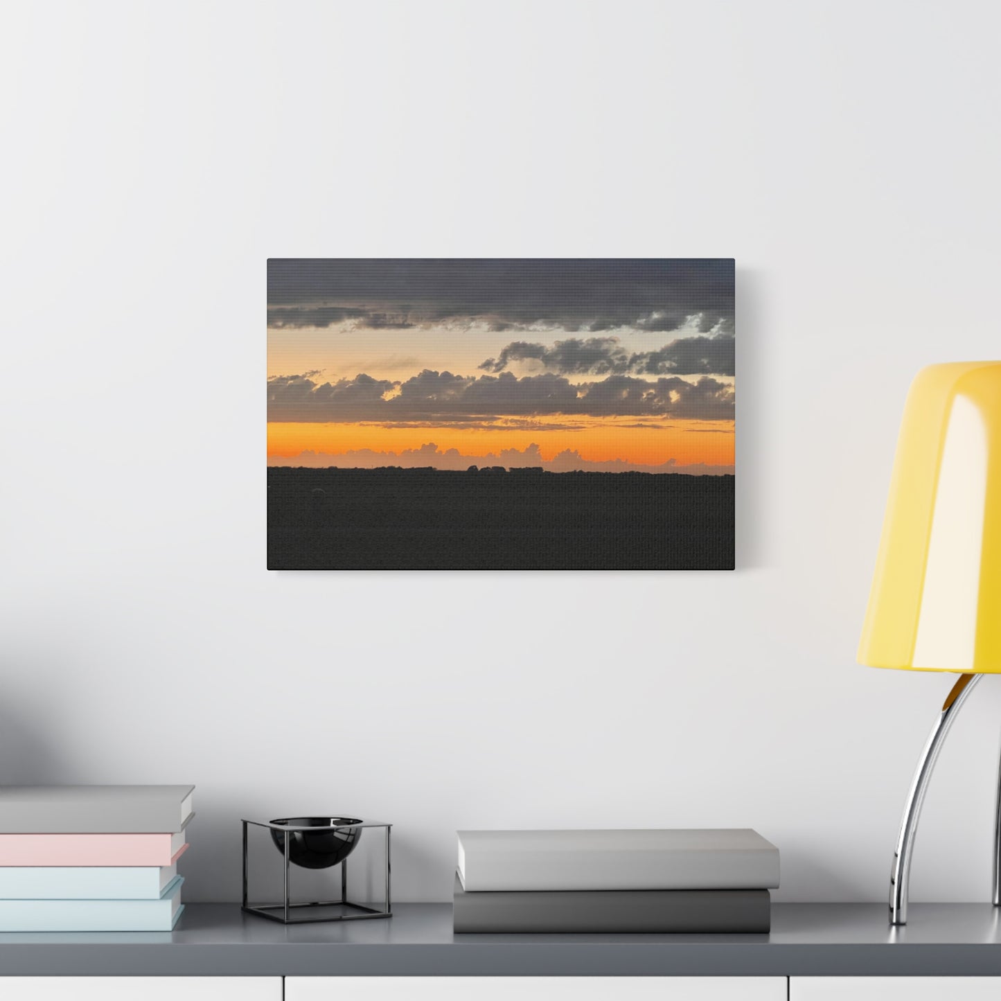 Sunset Canvas Art Print, Wall Decor for Home, Gift for Nature Lovers, Modern Art, Vibrant Landscape, Living Room Decor