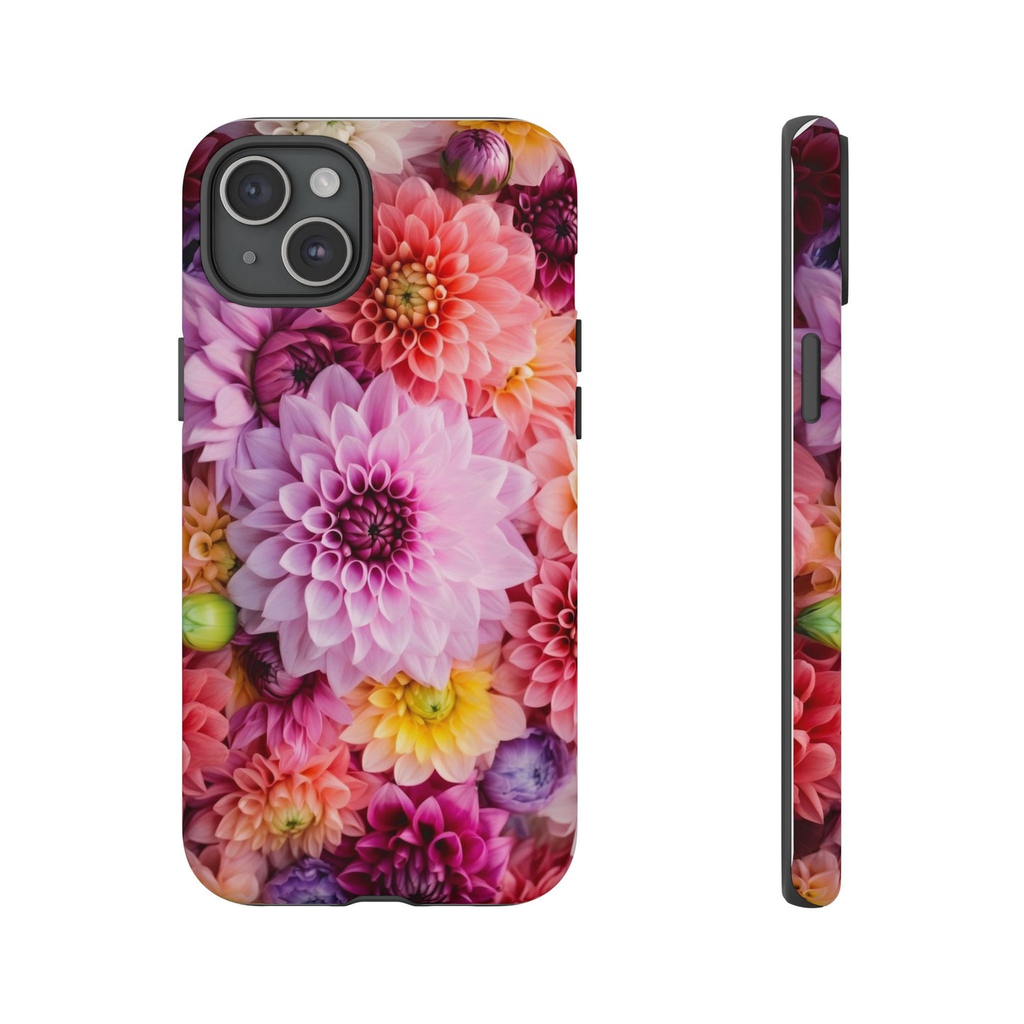 Floral iPhone Case, Tough Floral Phone Cover, Flower Pattern Case, Spring Design, Gift for Her, Durable Phone Accessory