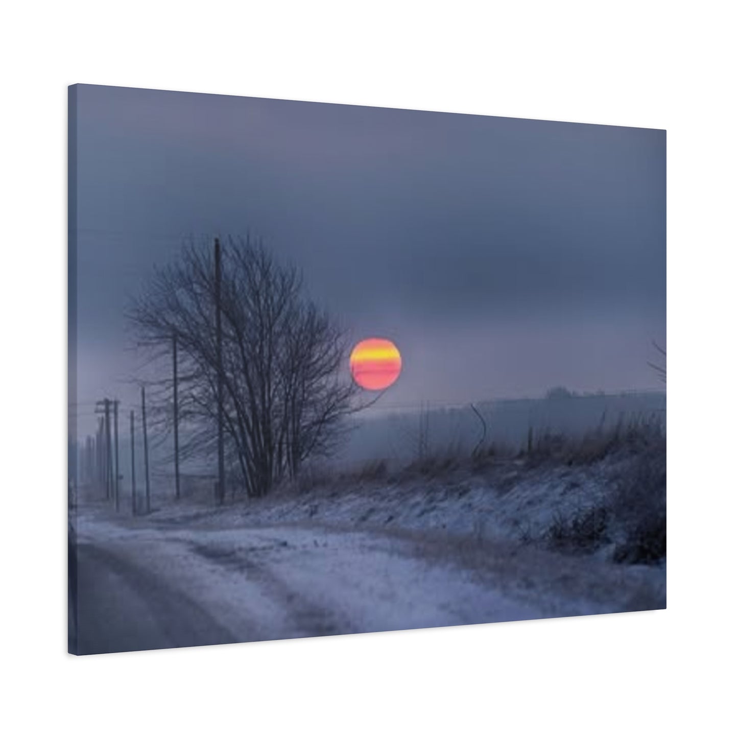 Serene Sunset Canvas Print, Home Decor Art, Relaxing Wall Art, Nature Decor, Scenic Landscape, Perfect Gift for Nature Lovers