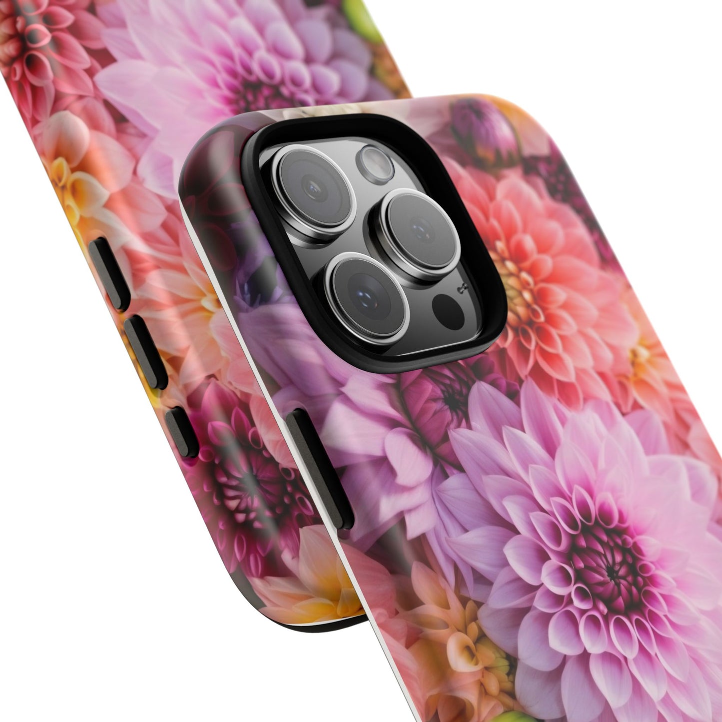 Floral iPhone Case, Tough Floral Phone Cover, Flower Pattern Case, Spring Design, Gift for Her, Durable Phone Accessory