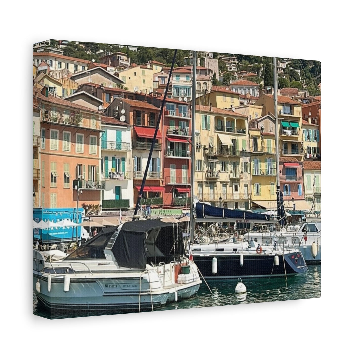 Italy Nautical Canvas Wall Art, Coastal Home Decor, Marina Print, Beach Decor, Nautical Gift, Coastal Living Decoration
