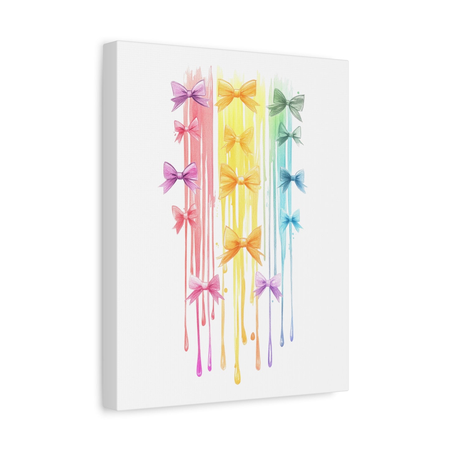 Colorful Bow Decor Canvas Print Wall Art