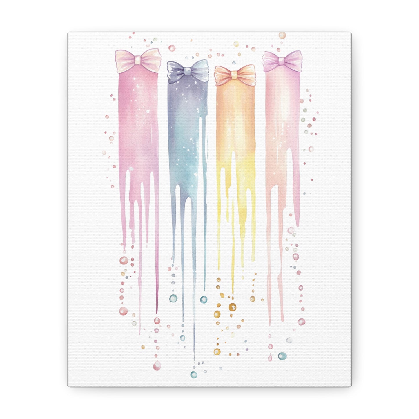 Pastel Drip Colorful Bow Decor