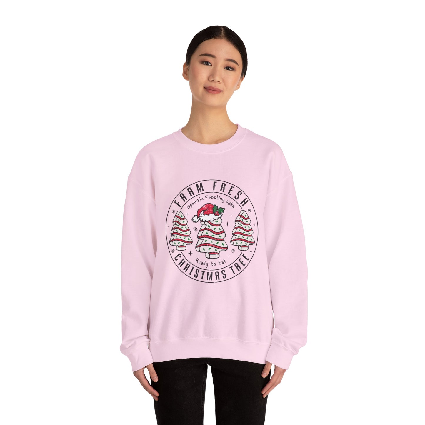 Farm Fresh Christmas Crewneck Sweatshirt, Cozy Holiday Apparel, Unisex Winter Gift, Cute Sweatshirt, Festive Clothing