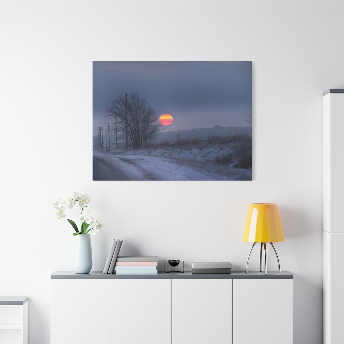 Serene Sunset Canvas Print, Home Decor Art, Relaxing Wall Art, Nature Decor, Scenic Landscape, Perfect Gift for Nature Lovers