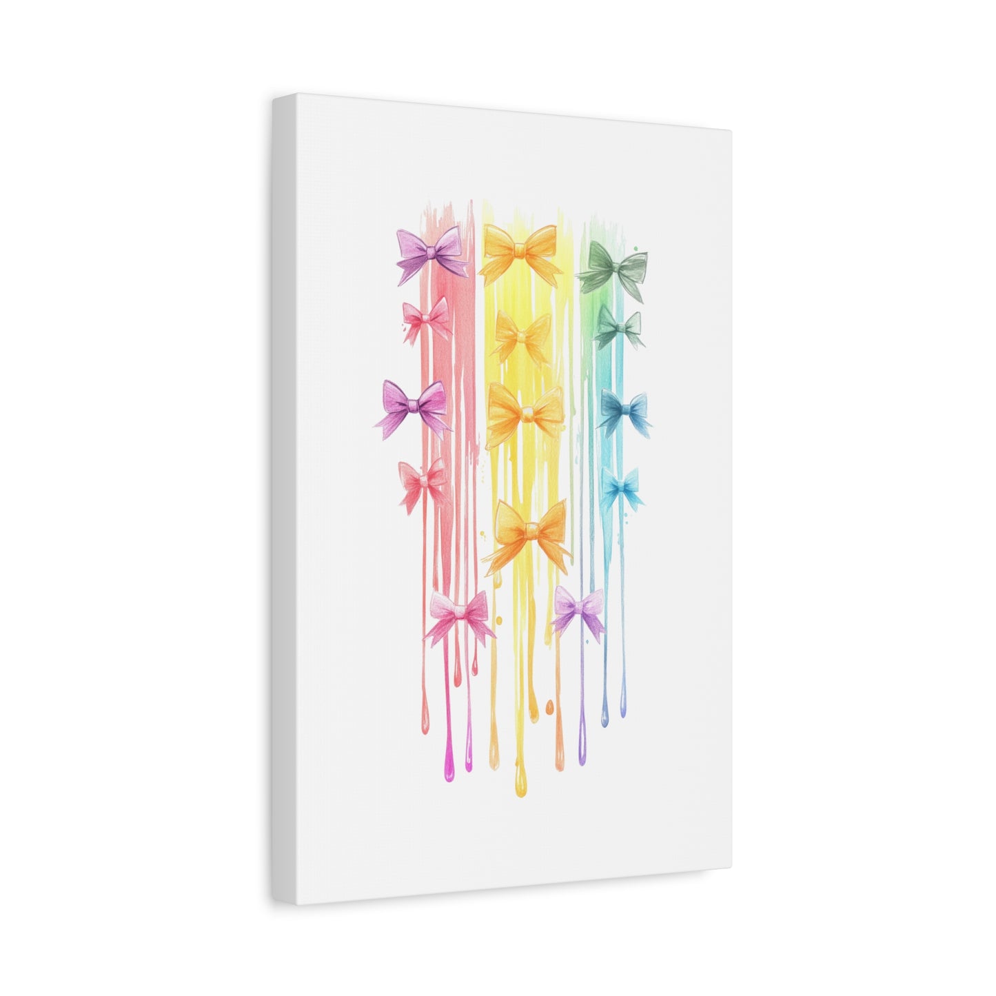 Colorful Bow Decor Canvas Print Wall Art