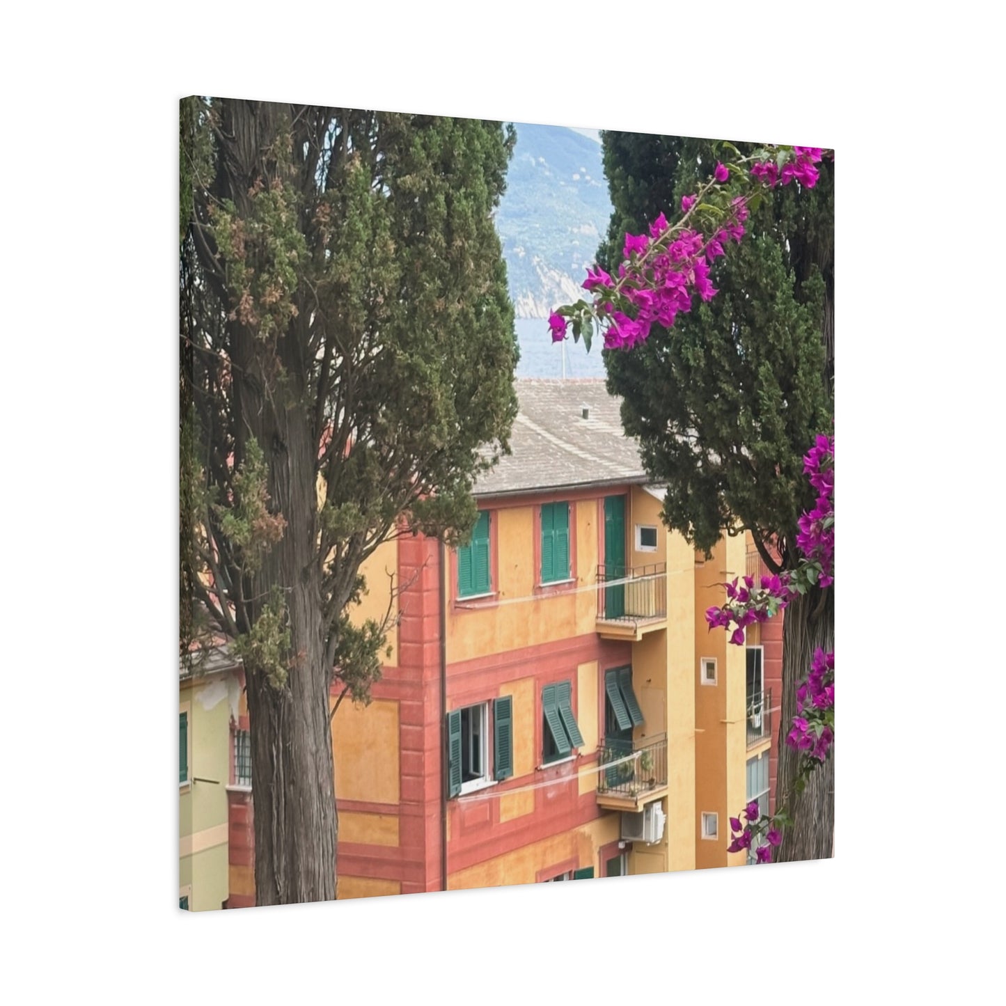 Italian Home and Country SideMatte Canvas Wall Art, Floral Home Decor, Artistic Stretched Canvas, Botanical Print, Modern Wall Decor