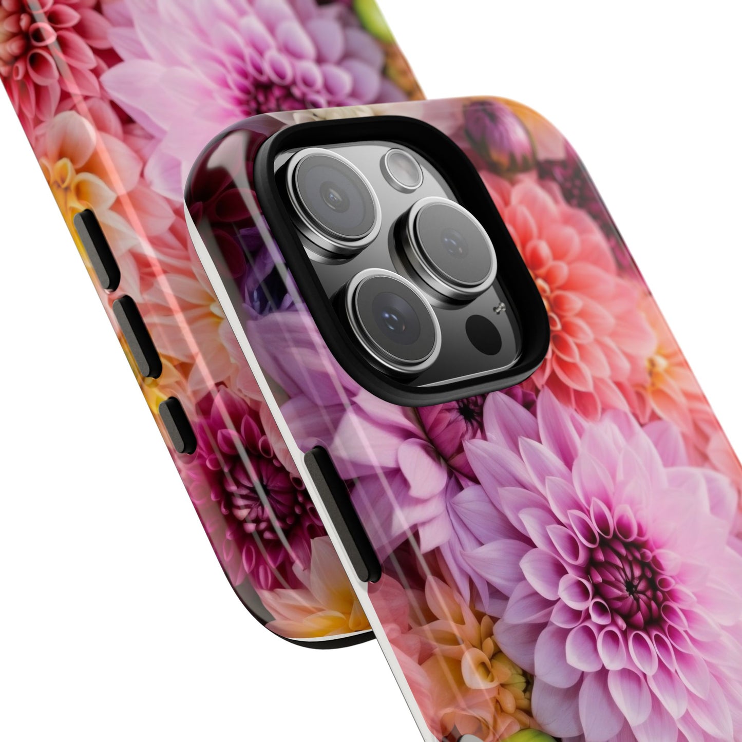 Floral iPhone Case, Tough Floral Phone Cover, Flower Pattern Case, Spring Design, Gift for Her, Durable Phone Accessory