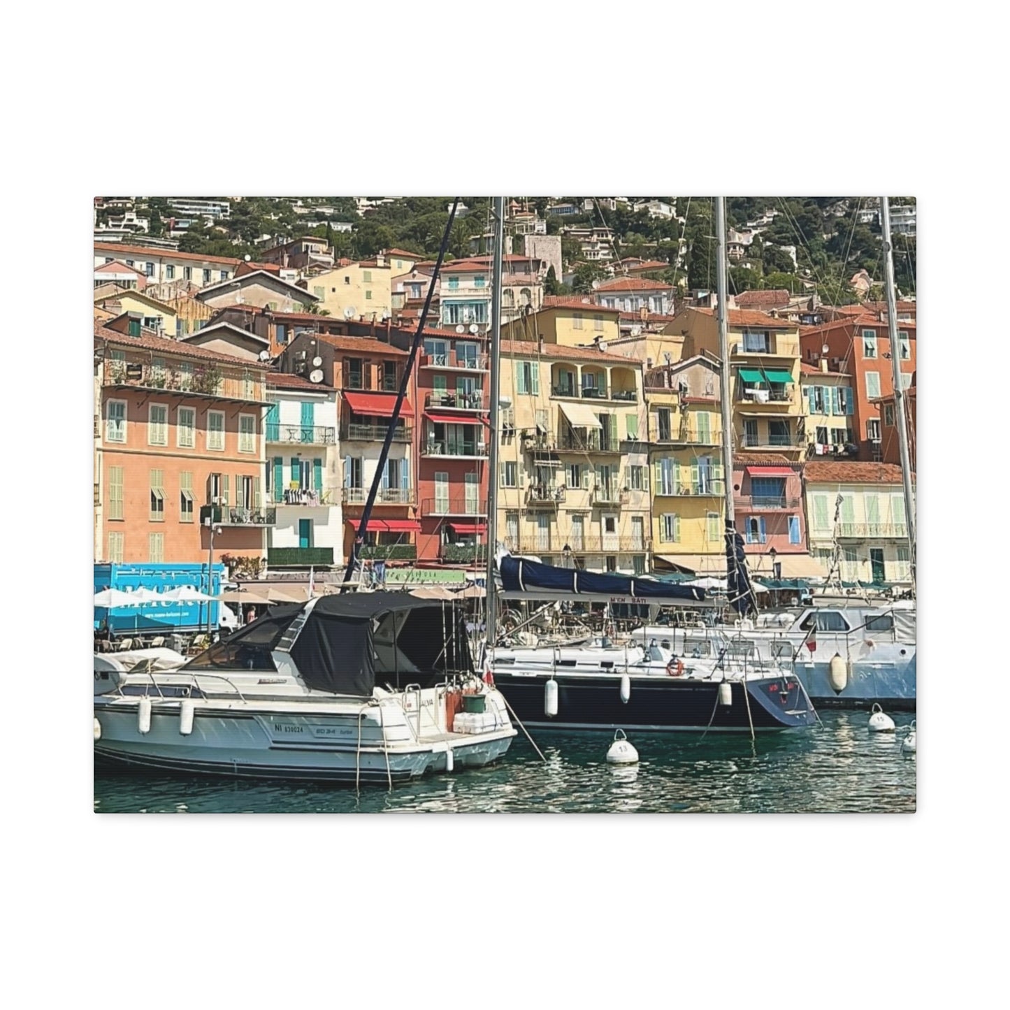 Italy Nautical Canvas Wall Art, Coastal Home Decor, Marina Print, Beach Decor, Nautical Gift, Coastal Living Decoration