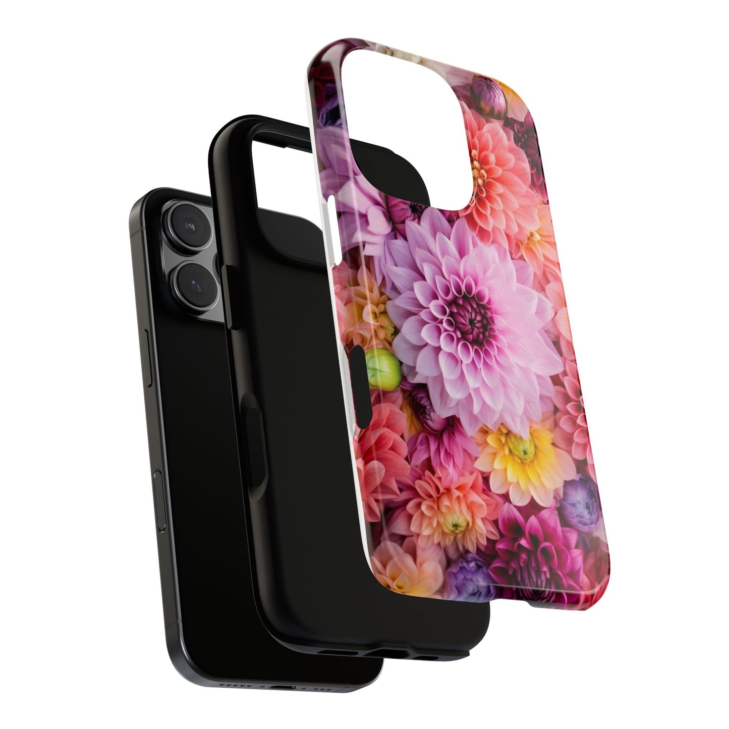 Floral iPhone Case, Tough Floral Phone Cover, Flower Pattern Case, Spring Design, Gift for Her, Durable Phone Accessory