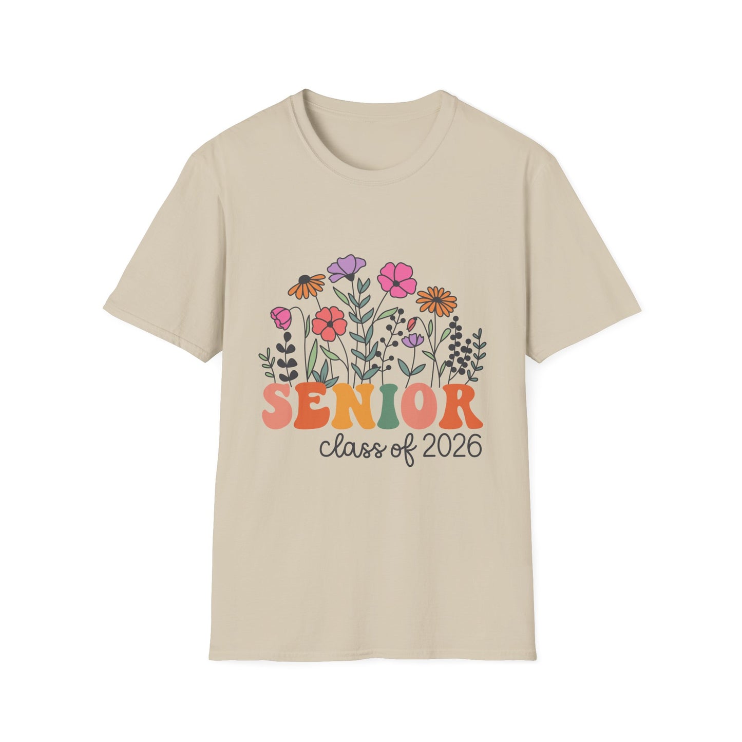 Senior Class of 2026 Floral T-Shirt, Graduation Gift, Unisex Tee, Senior's Apparel, College Bound Shirt