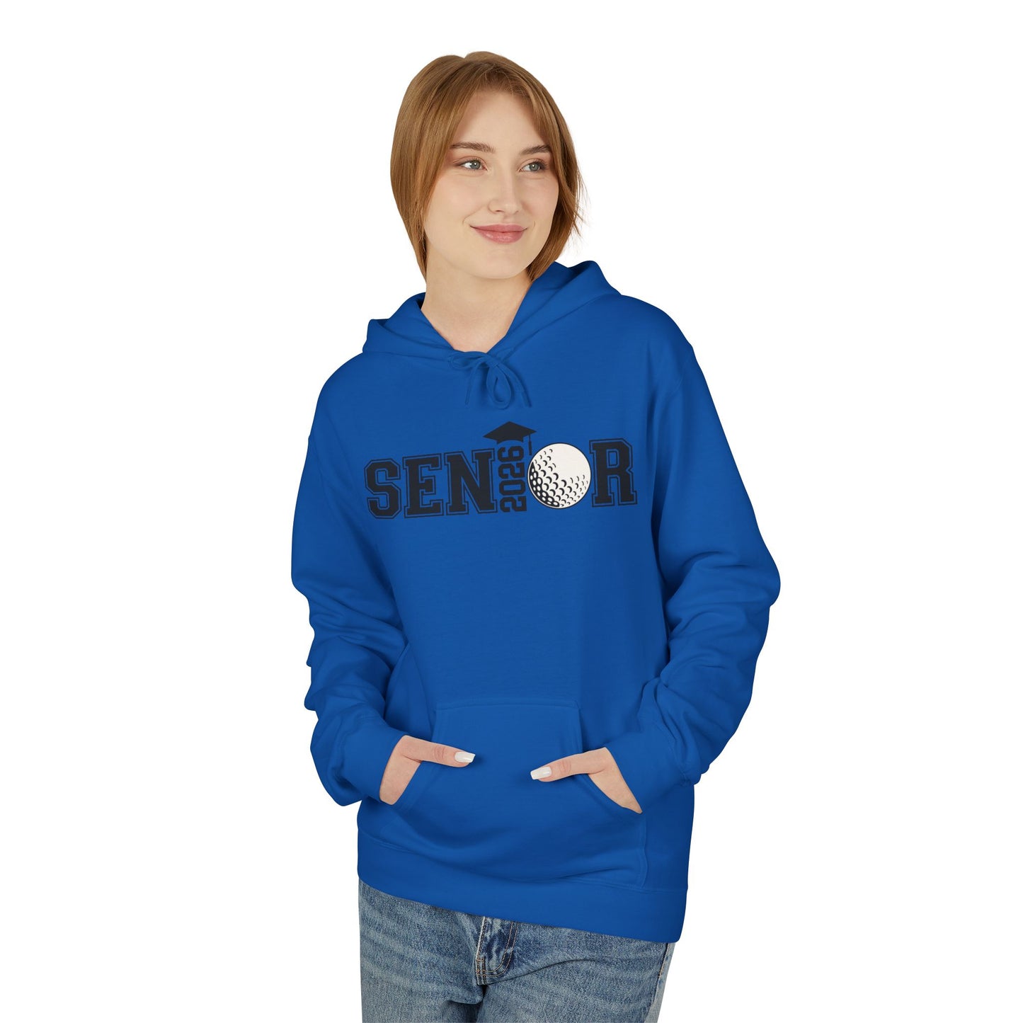 Senior- Golf Fleece Hoodie - Perfect for Graduates, Cozy Gift for Seniors, College Prep, Class of 2023, Warm and Stylish