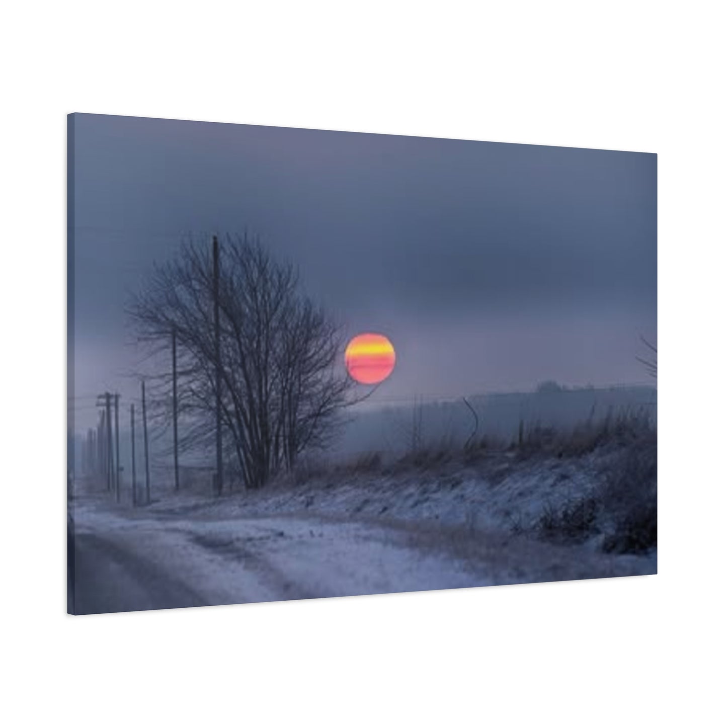 Serene Sunset Canvas Print, Home Decor Art, Relaxing Wall Art, Nature Decor, Scenic Landscape, Perfect Gift for Nature Lovers