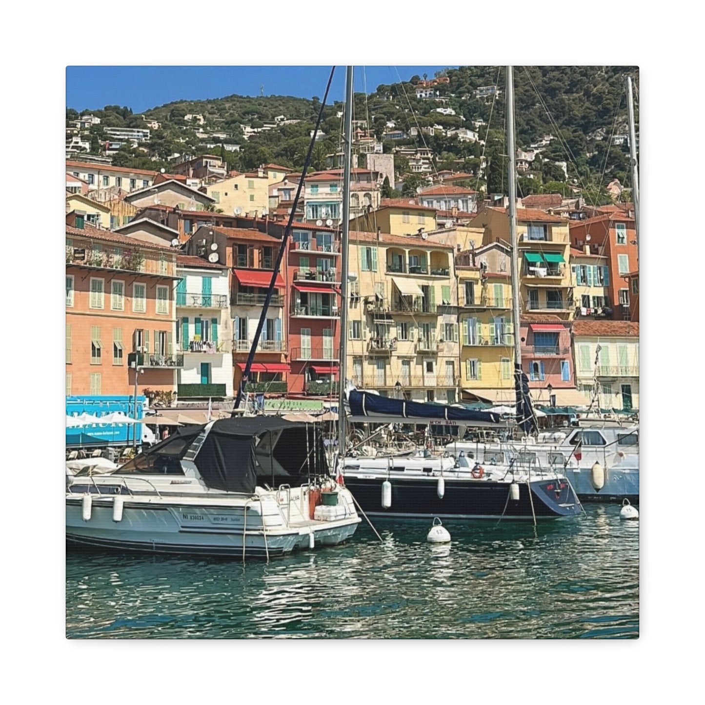 Italy Nautical Canvas Wall Art, Coastal Home Decor, Marina Print, Beach Decor, Nautical Gift, Coastal Living Decoration
