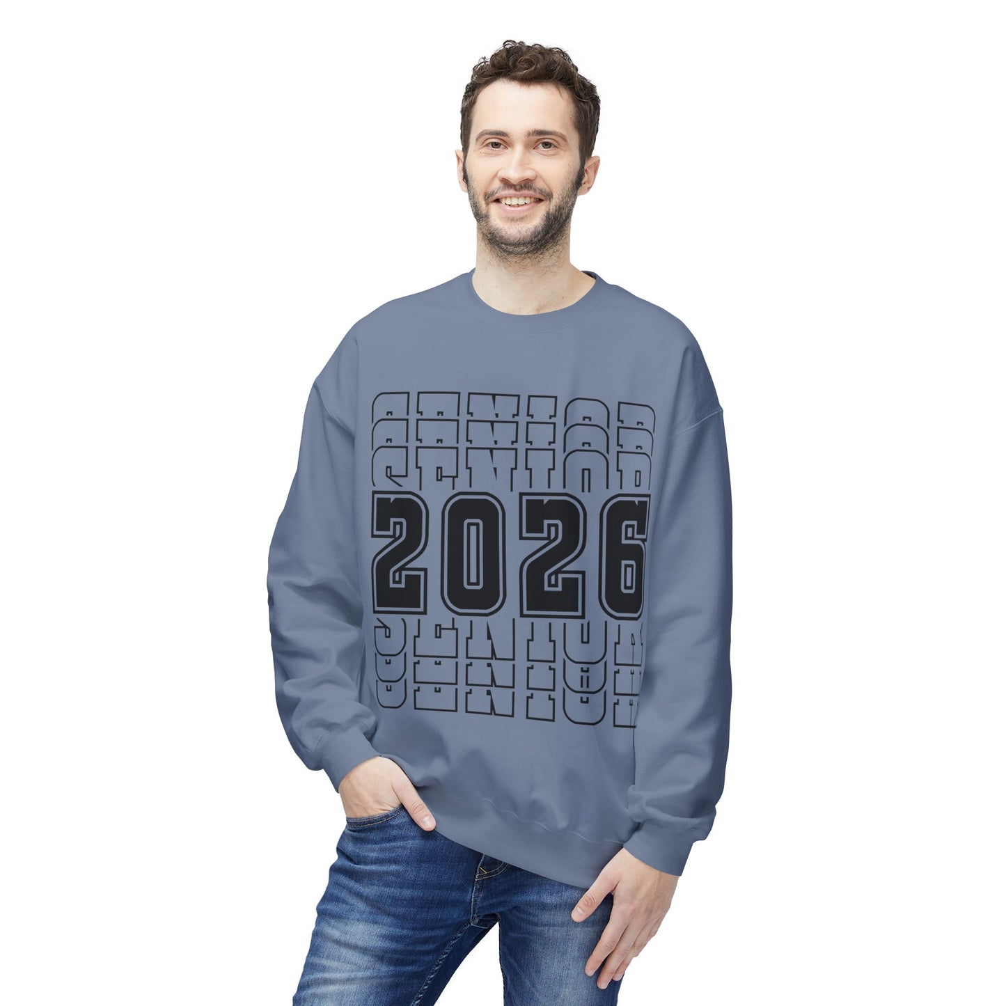 Stylish Senior Sweatshirt for Class of 2026, Unisex Crewneck, Graduation Gift, College Bound, Cozy Apparel, Trendy Layering Piece